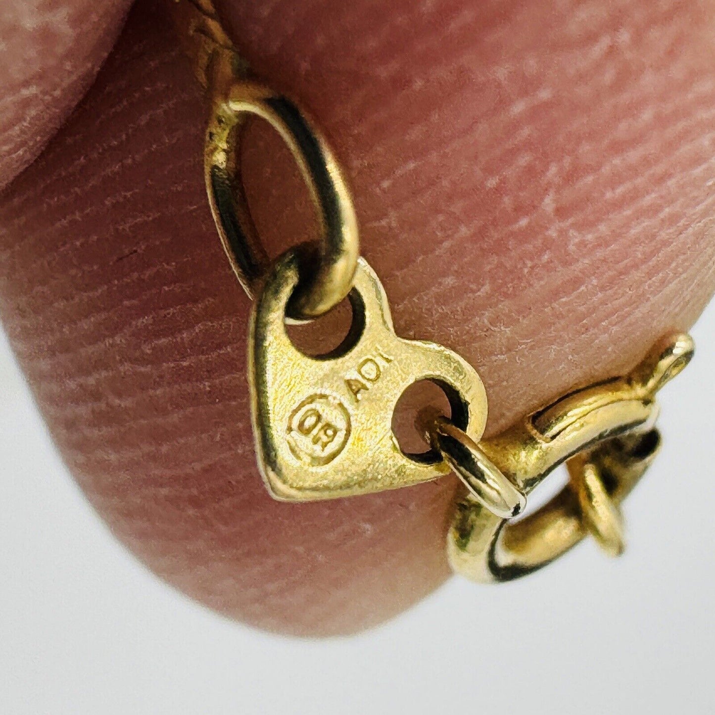 Vintage Herringbone 14k Gold Chain Women 10" W/10k JJT Pendant Jewelry