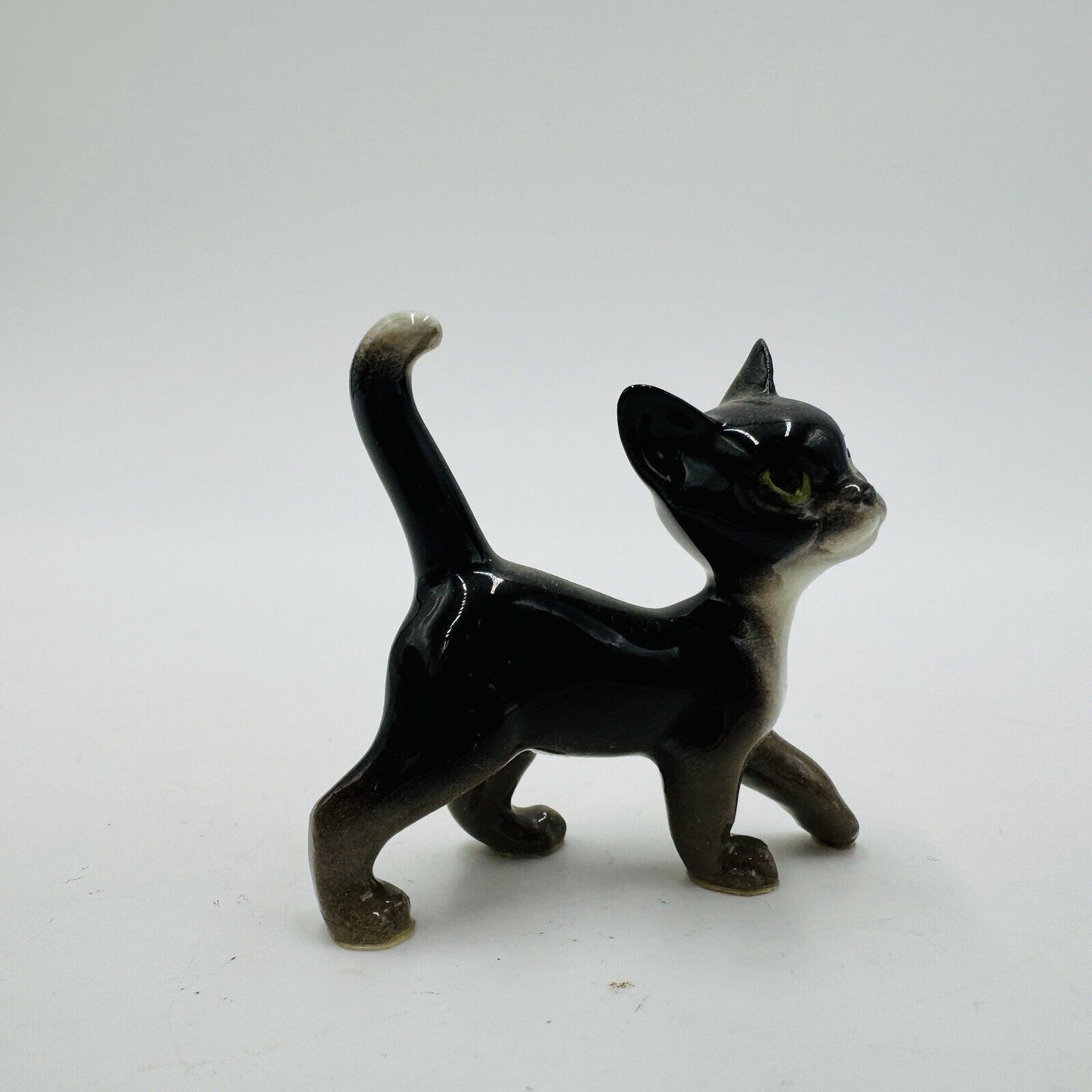 Hagen-Renaker Black Papa Cat Walking Miniature Ceramic