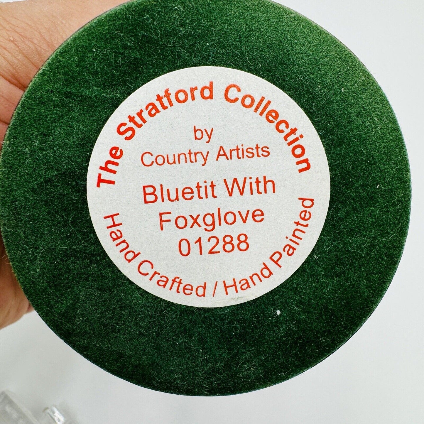 Country Artist Stratford Collection Bluetit With Hand C Foxglove 01288 Figurine
