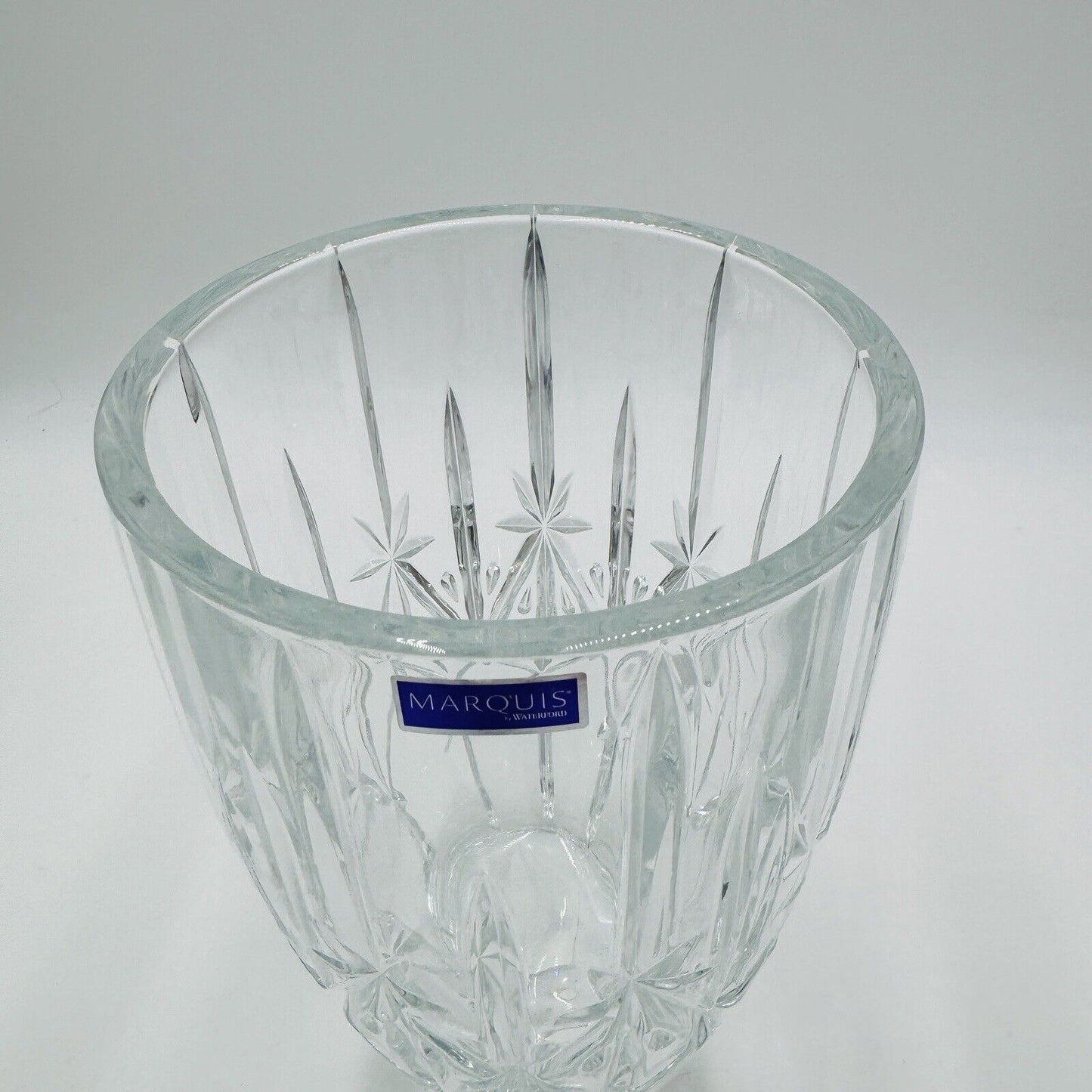 Large Marquis By Waterford Crystal Sparkle Vase 9" Germany Original Sticker