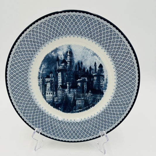 Vintage Harry Potter Hogwarts Dinner Plate Johnson Bros Blue Castle Rare Ceramic
