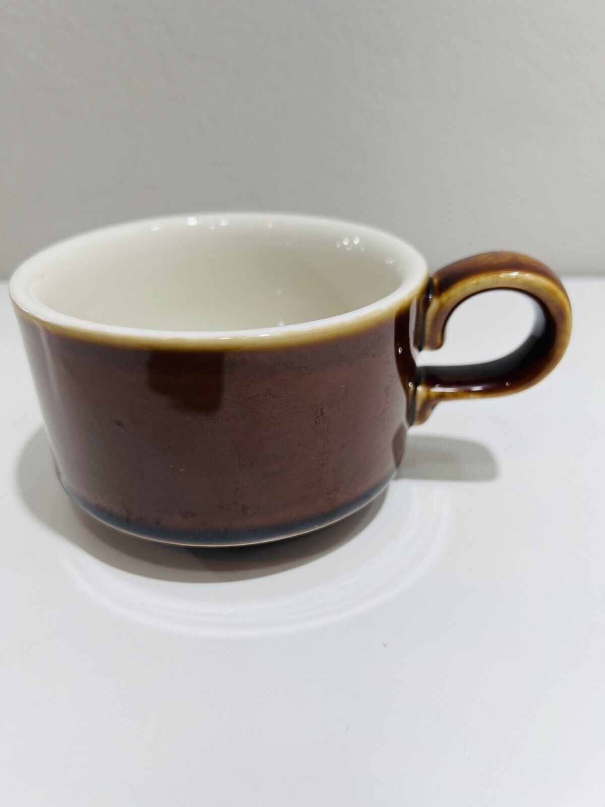 Hall Mug Pottery Brown Handle Soup Bowl Drinkware Vintage