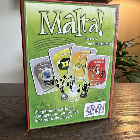 Z-Man Malta! Card Game Strategy Fun Reactions Fast 2-6 Players