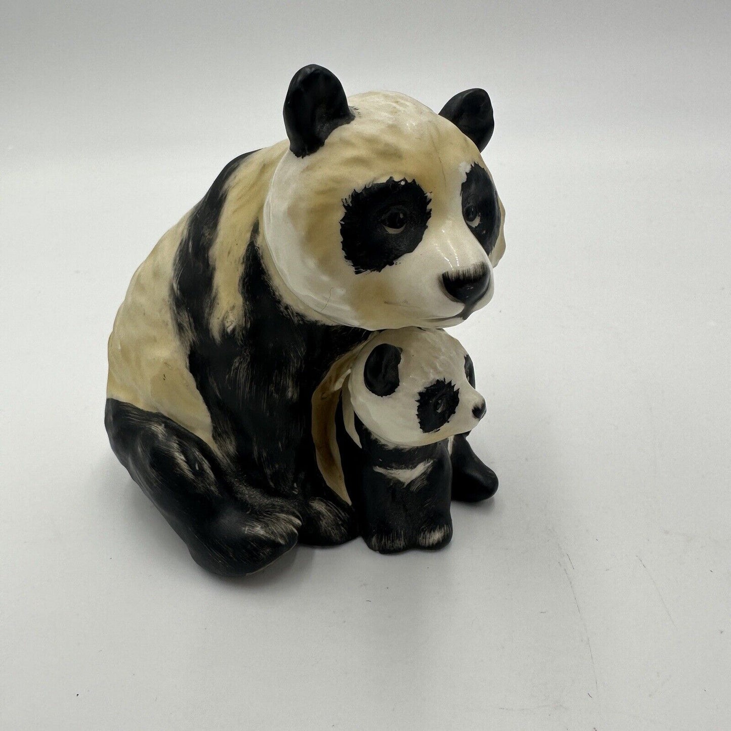 Goebel Panda Mama Bear Cub Figurine Hand Vintage W.Germany #36008-15 1976