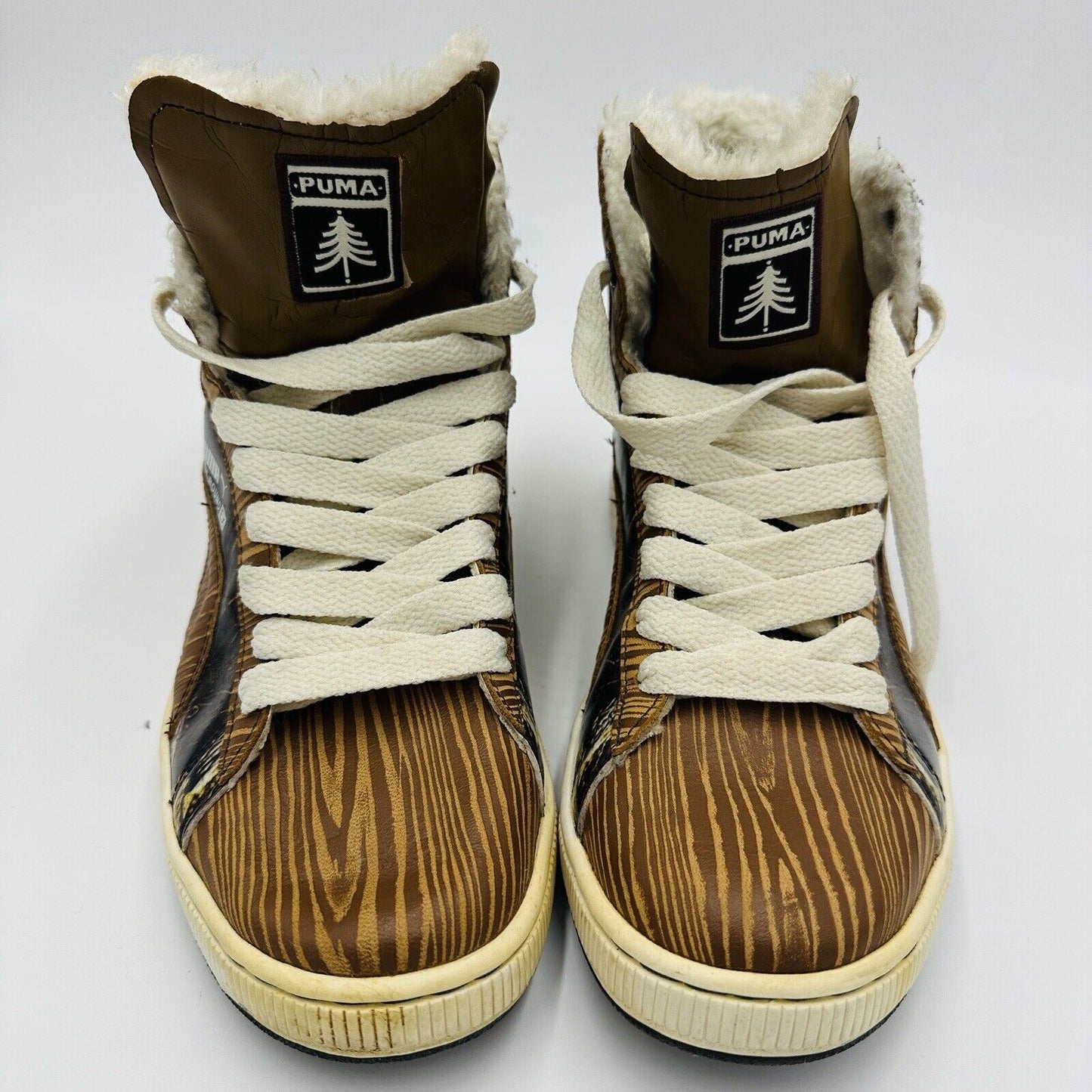 PUMA Shoes Men Size 8.5 High Top Sneaker First Round EX Deer Brown