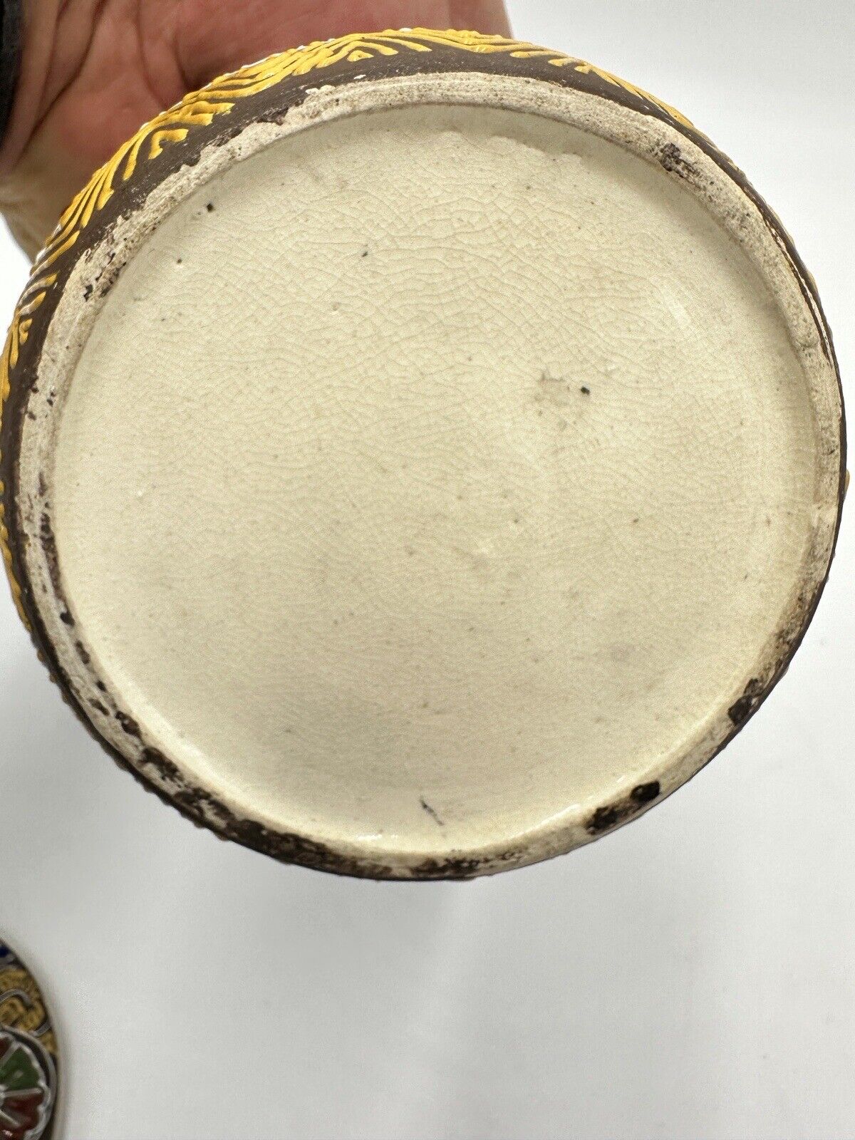 Antique JAPANESE Hand Painted SATSUMA Tea Jar Urn Lidded Canister