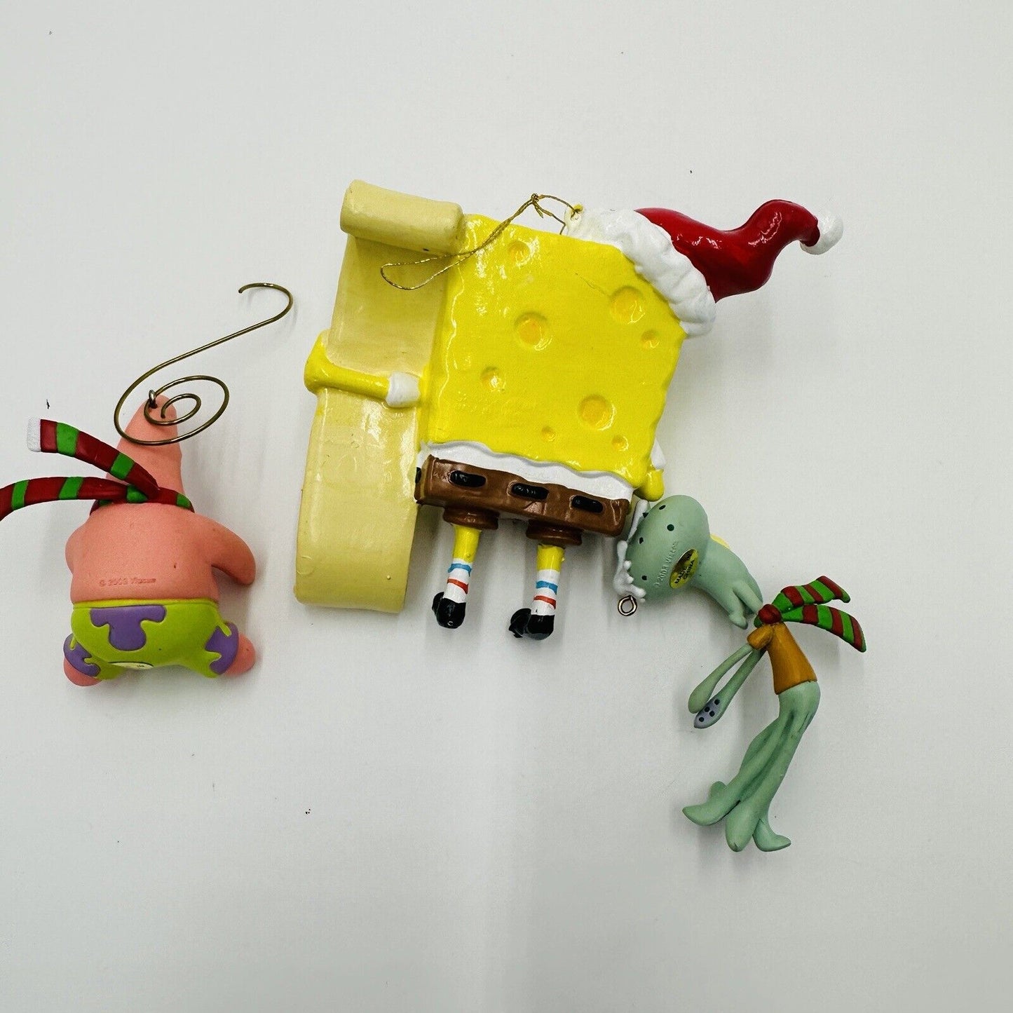 Viacom Sponge Bob Ornaments Square Pants Mini Small Christmas Set 3 2003