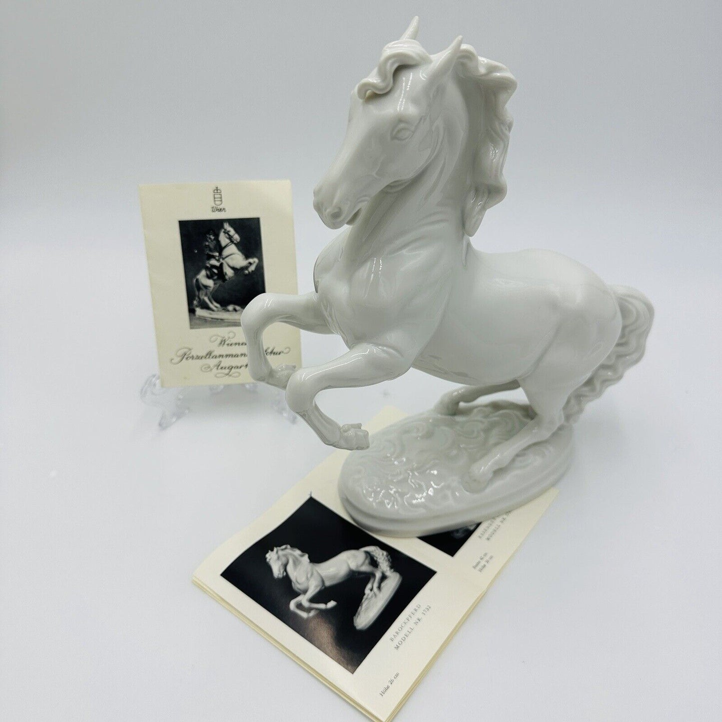 Wien Augarten Horse Sculpture Porcelain Figure Vienna Austria 1937 COA Porzellan