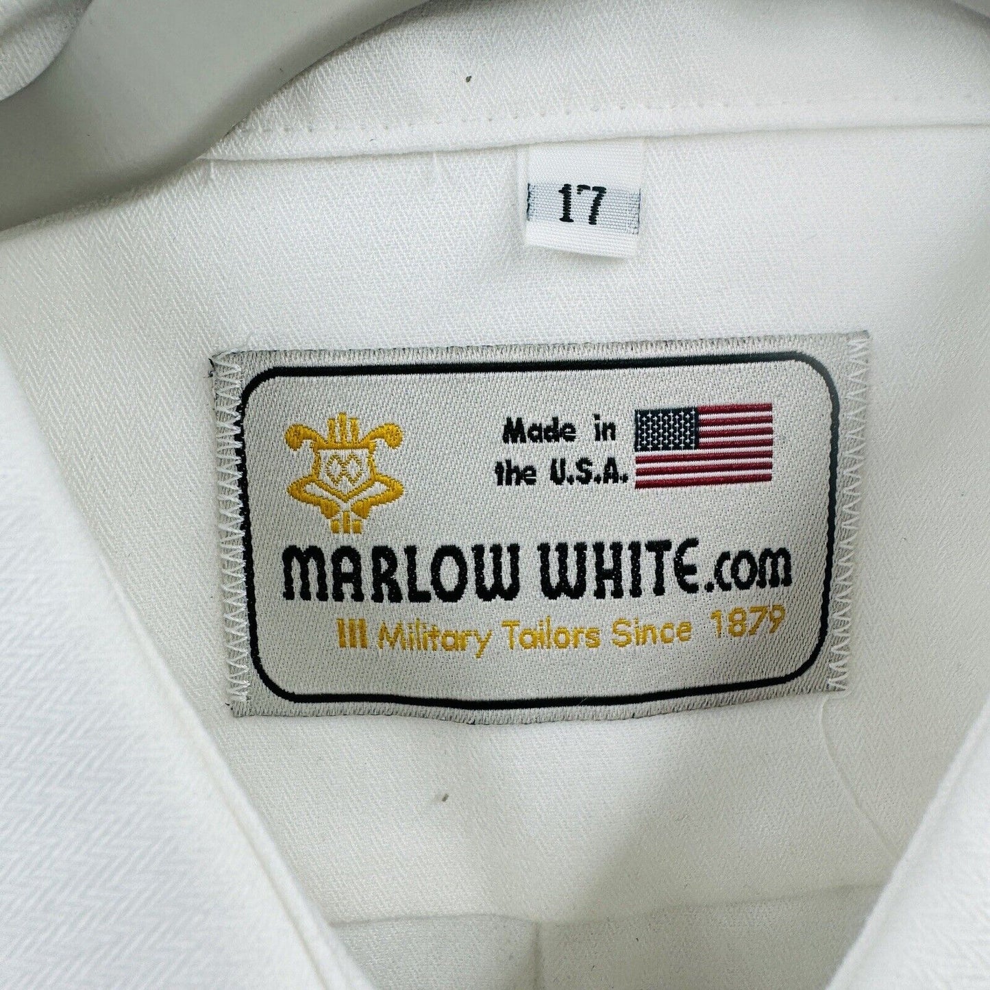 NEW Marlow White Shirt MEN'S TAPERED BODY SHORT SLEEVE, TYPE 1 RN#62573 Size 17