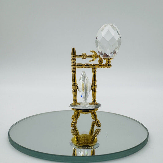 Swarovski Crystal Memories Spinning Wheel Figurine Austria Gold