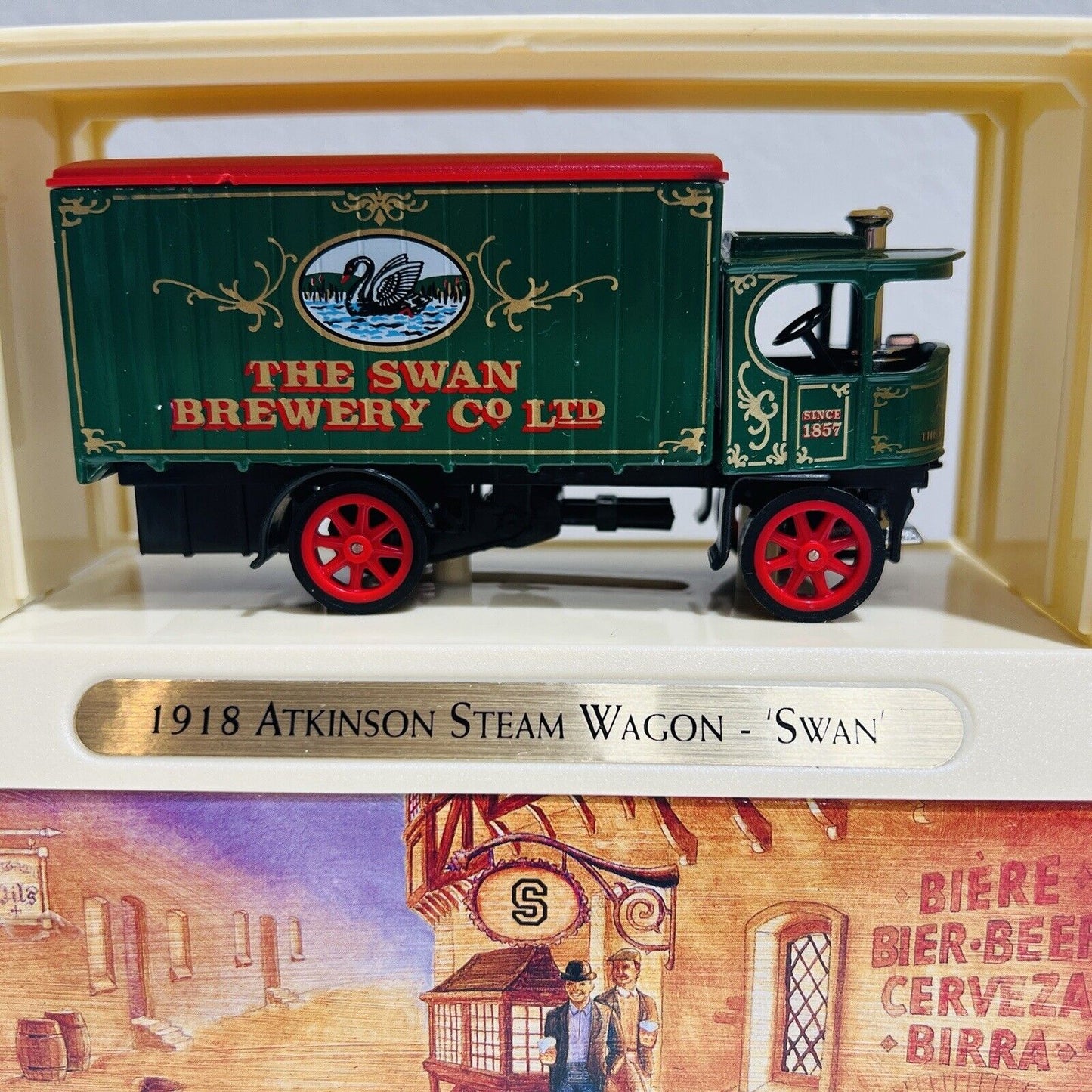 Matchbox Swan 1918 Atkinson Steam Wagon Car Die-cast Toys Models Of Yesterday