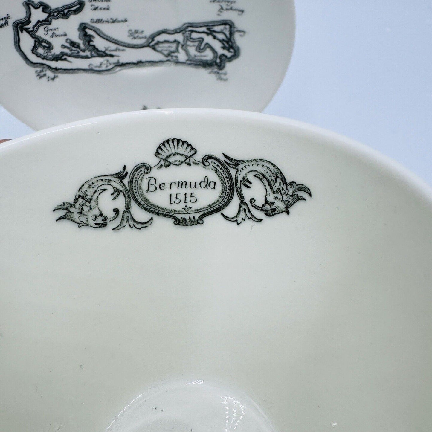Vintage Wedgwood Bermuda Teacup & Saucer Made for A.S. Cooper & Sons Porcelain