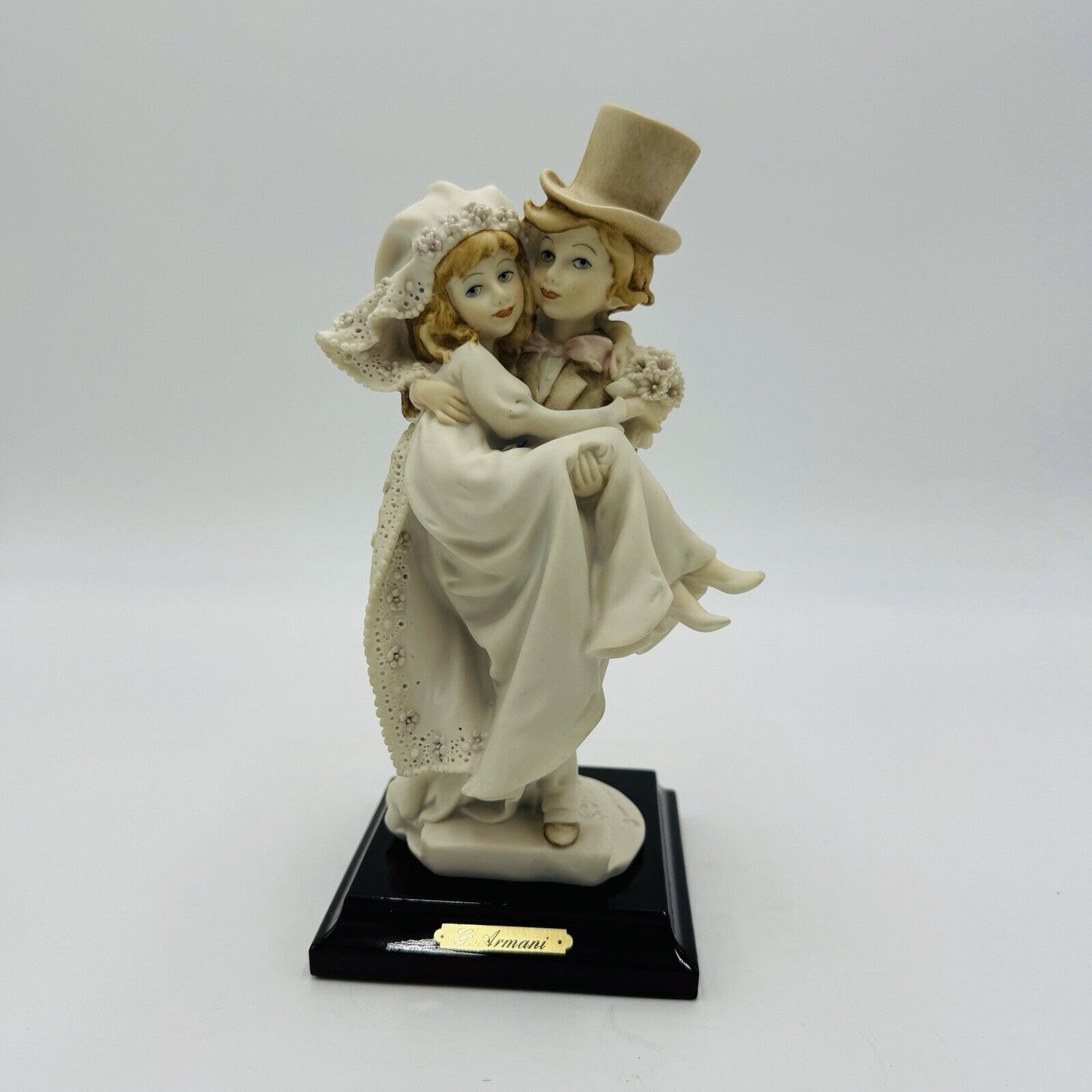 Giuseppe Armani Magic Collection Wedding Groom & Bride Sculpture Italy Painted