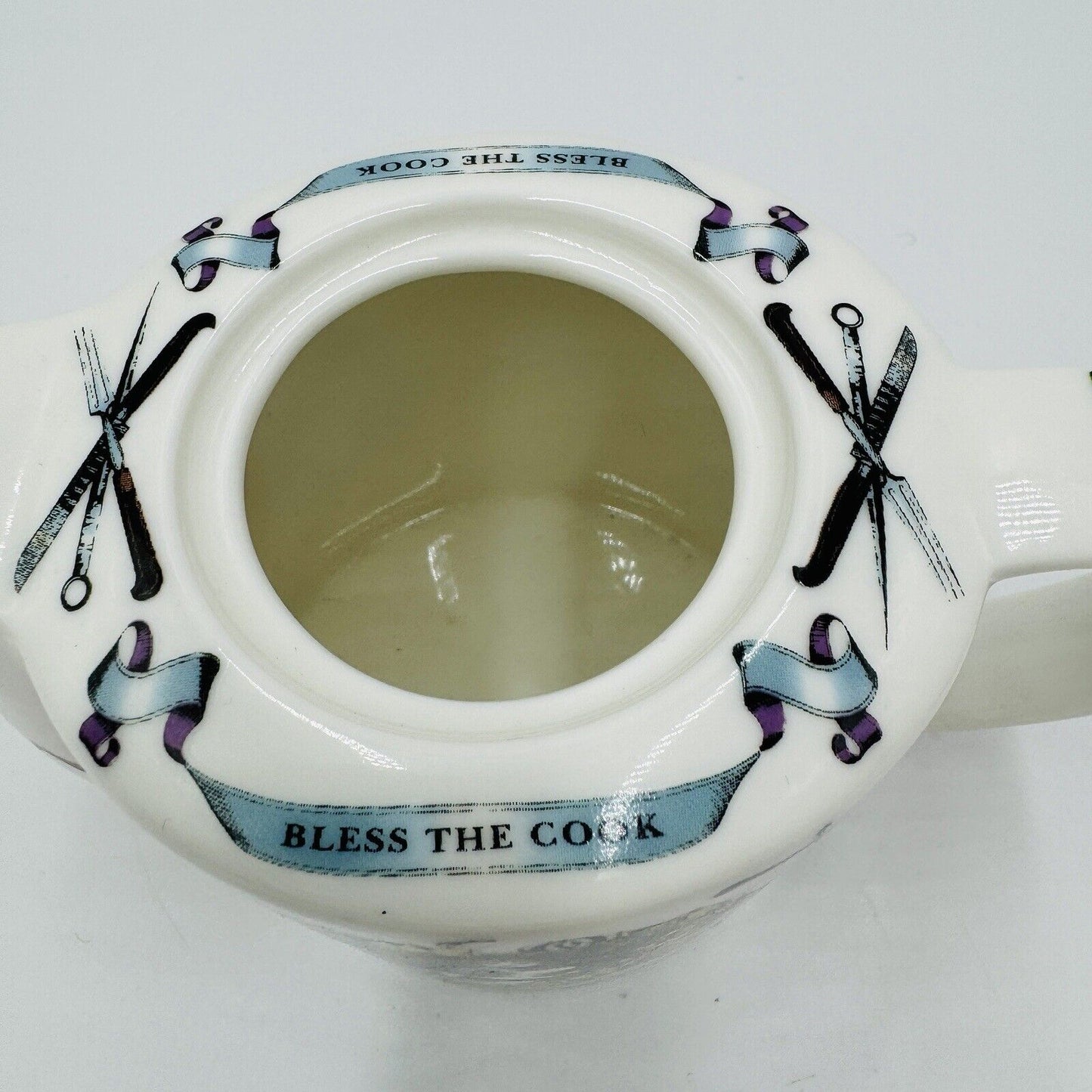 Vintage Paul Cardew Porcelain Bless The Cook Teapot Bone China Mini Teapot 2008