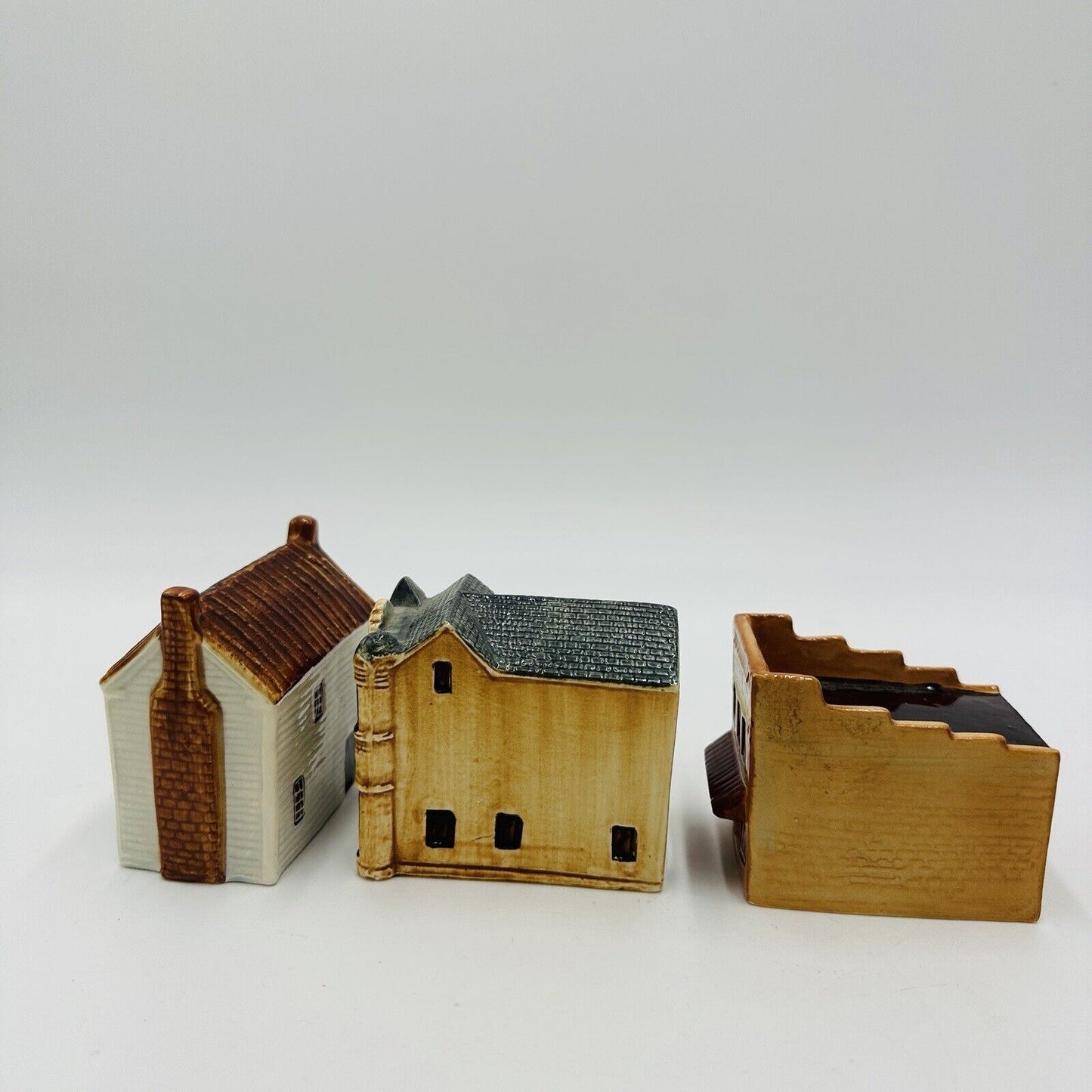 Suffolk Cottages Lot Buildings 3 Around The Corner Porcelain England Mini Houses