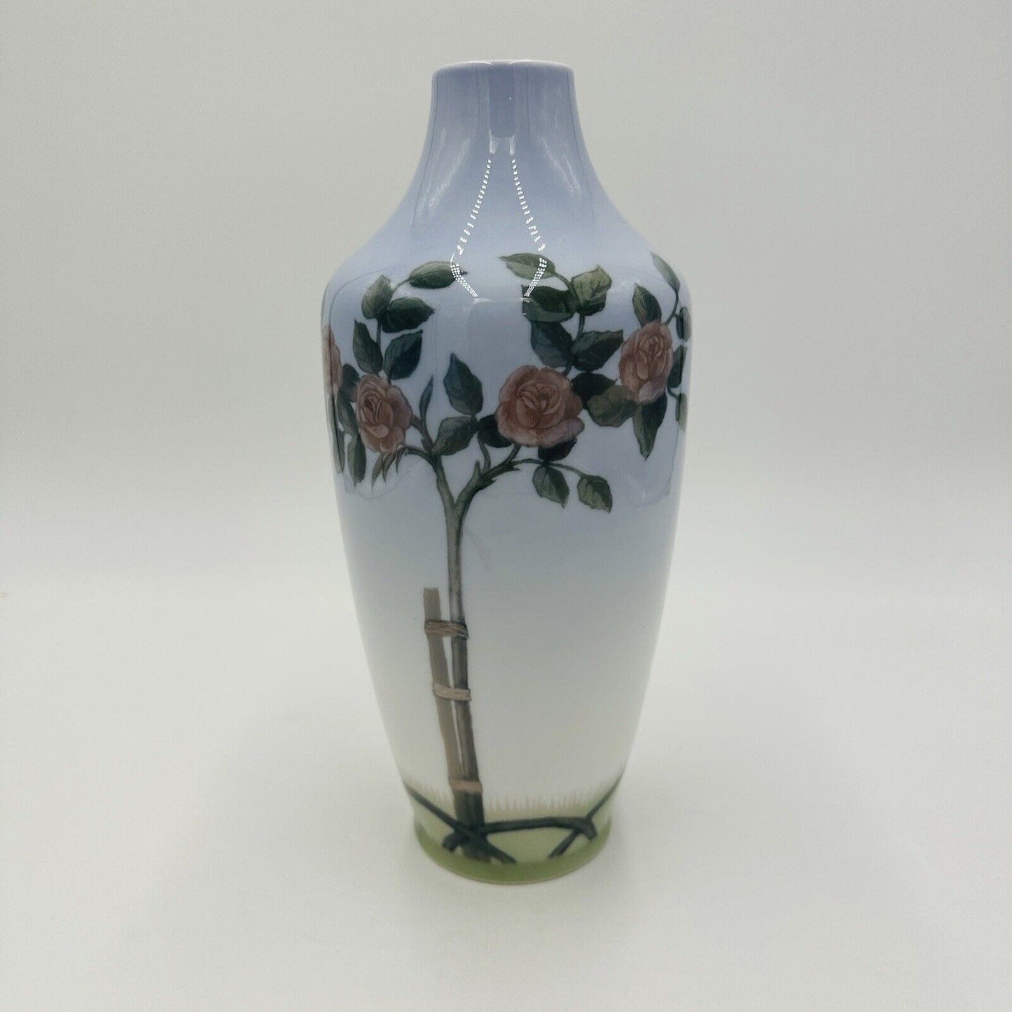 Vintage Royal Copenhagen Porcelain Vase 203/231 roses bush Denmark Art Nouveau