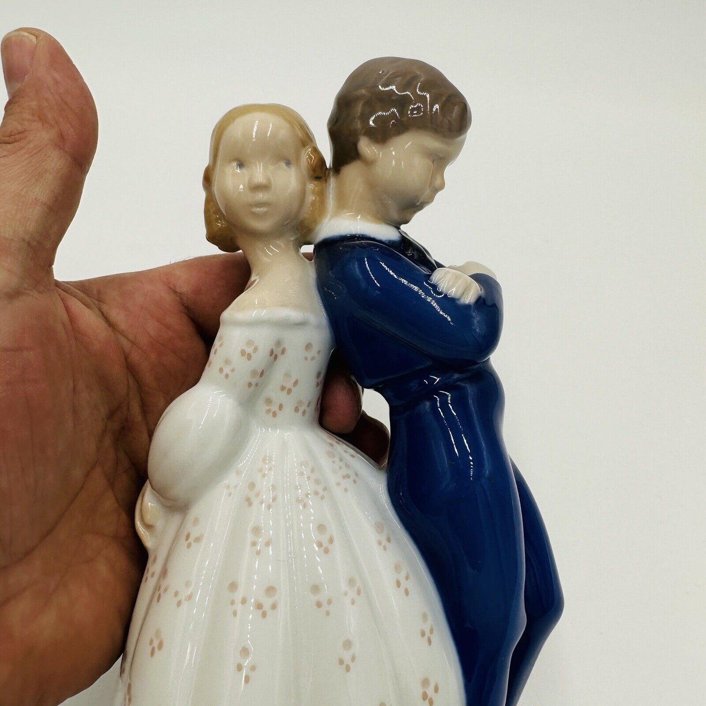 Bing & Grondahl Figurine Girl Pardon Me Couple Denmark Porcelain Boy #2372