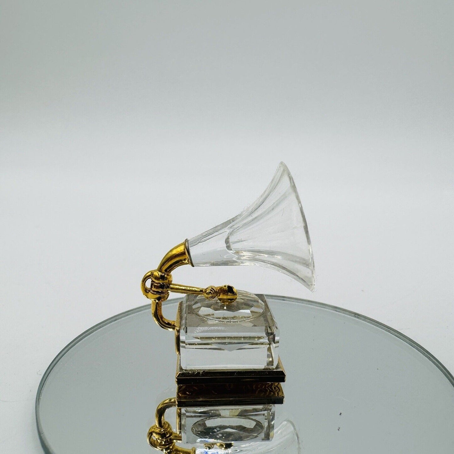 Swarovski Crystal Austria Memories OLD PHONOGRAPH Gold Accents Retired