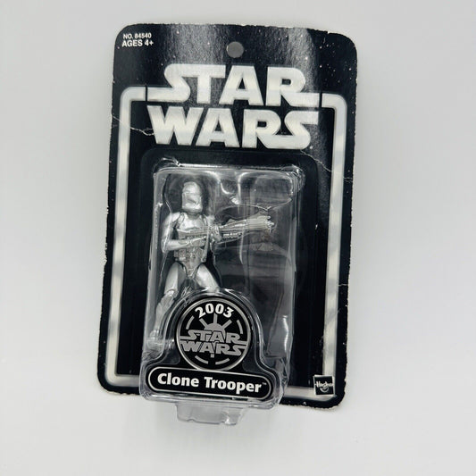 Star Wars Action Figure Silver Anniversary Clone Trooper 2003 In Box Collectible