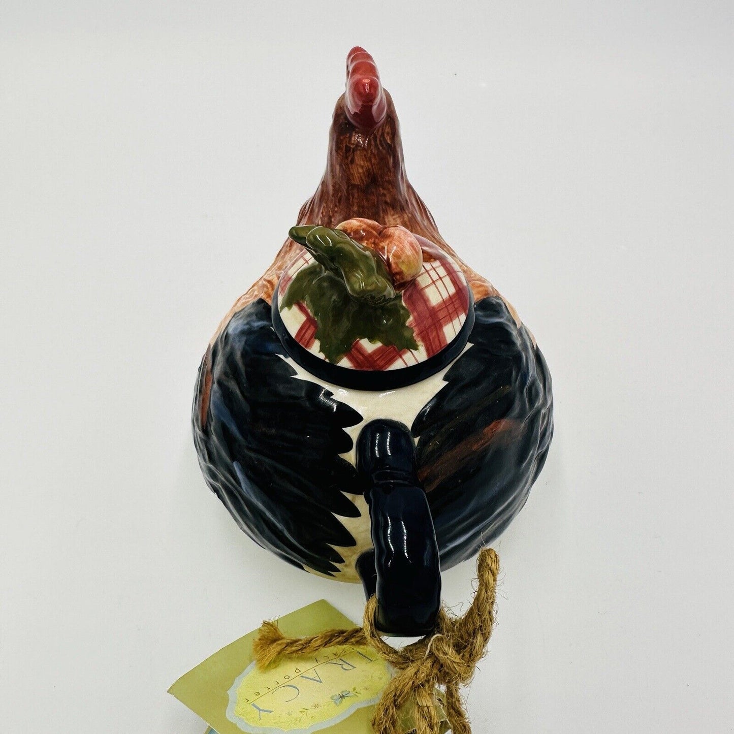Tracy Porter Stoneware Rooster & Carrots Tea Pot 5.5” stonehouse farm collection
