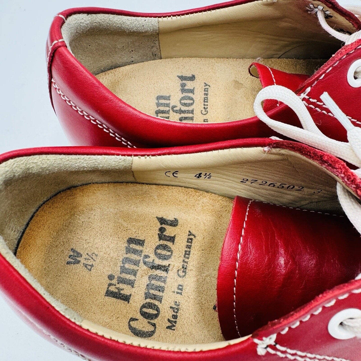 Finn Comfort Germany Ikebukuro Red Casual Women Oxford Shoes US Size 41/2 W