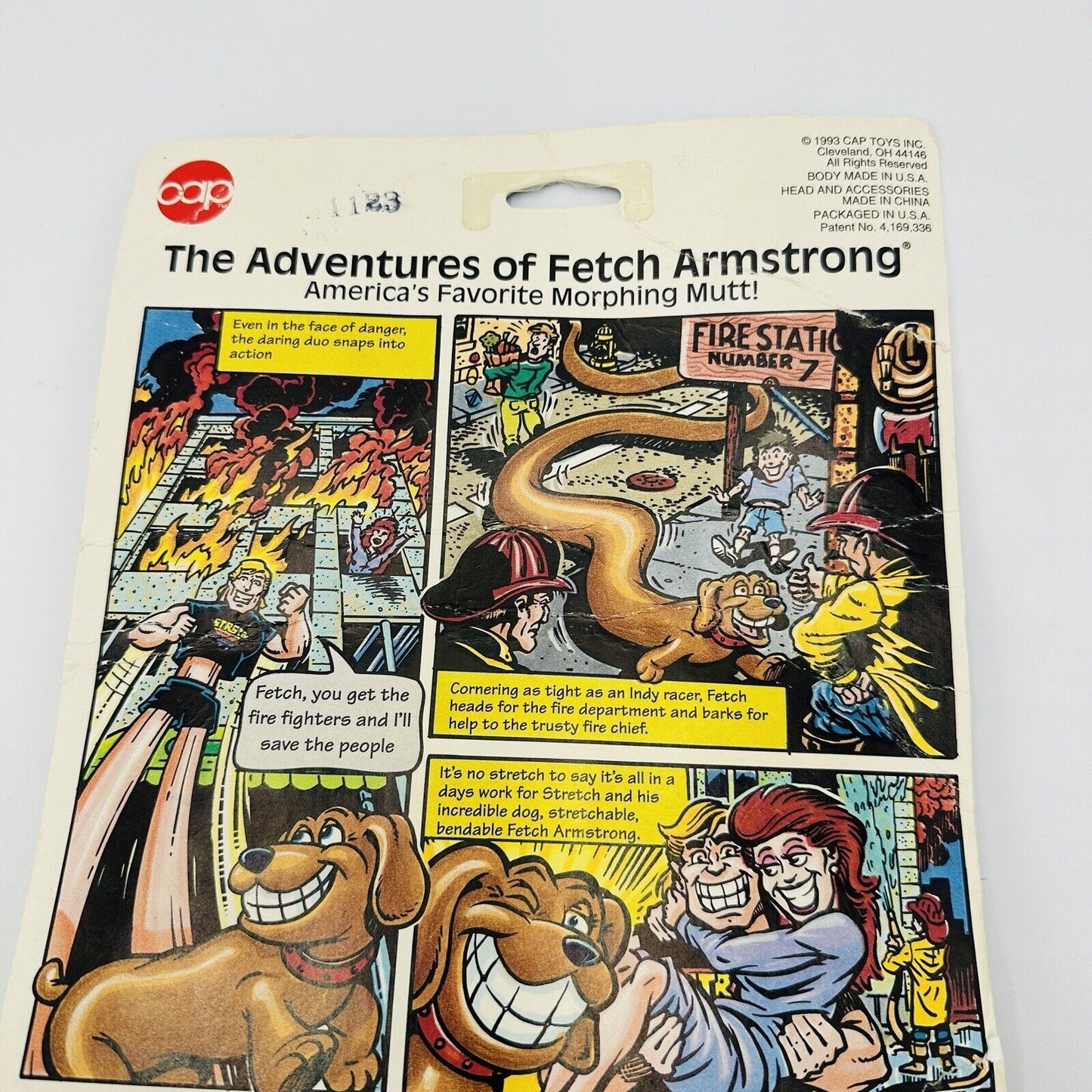 Cap Mini Action Toy Fetch Armstrong 1993 3x Stretches Actual Size Sealed