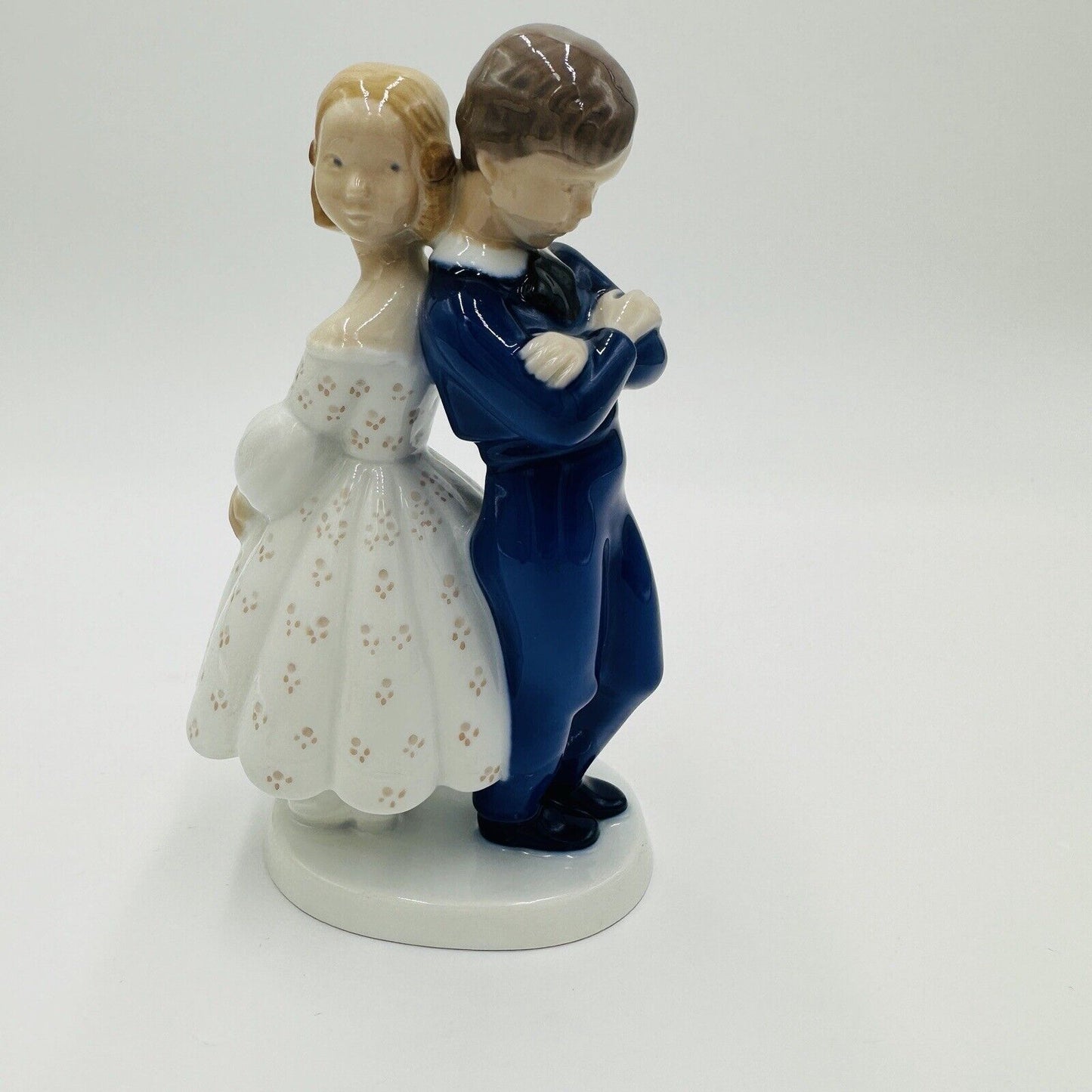 Bing & Grondahl Figurine Girl Pardon Me Couple Denmark Porcelain Boy #2372