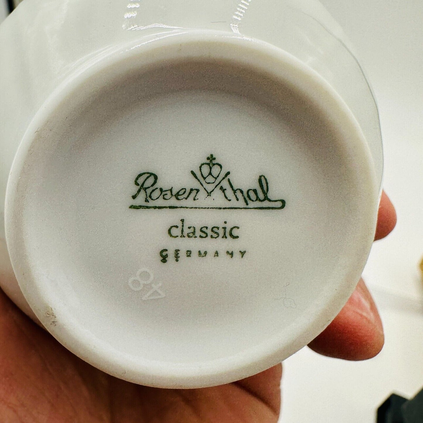 Rosenthal Creamer Porcelain Serveware Germany White Dining Classic Rose