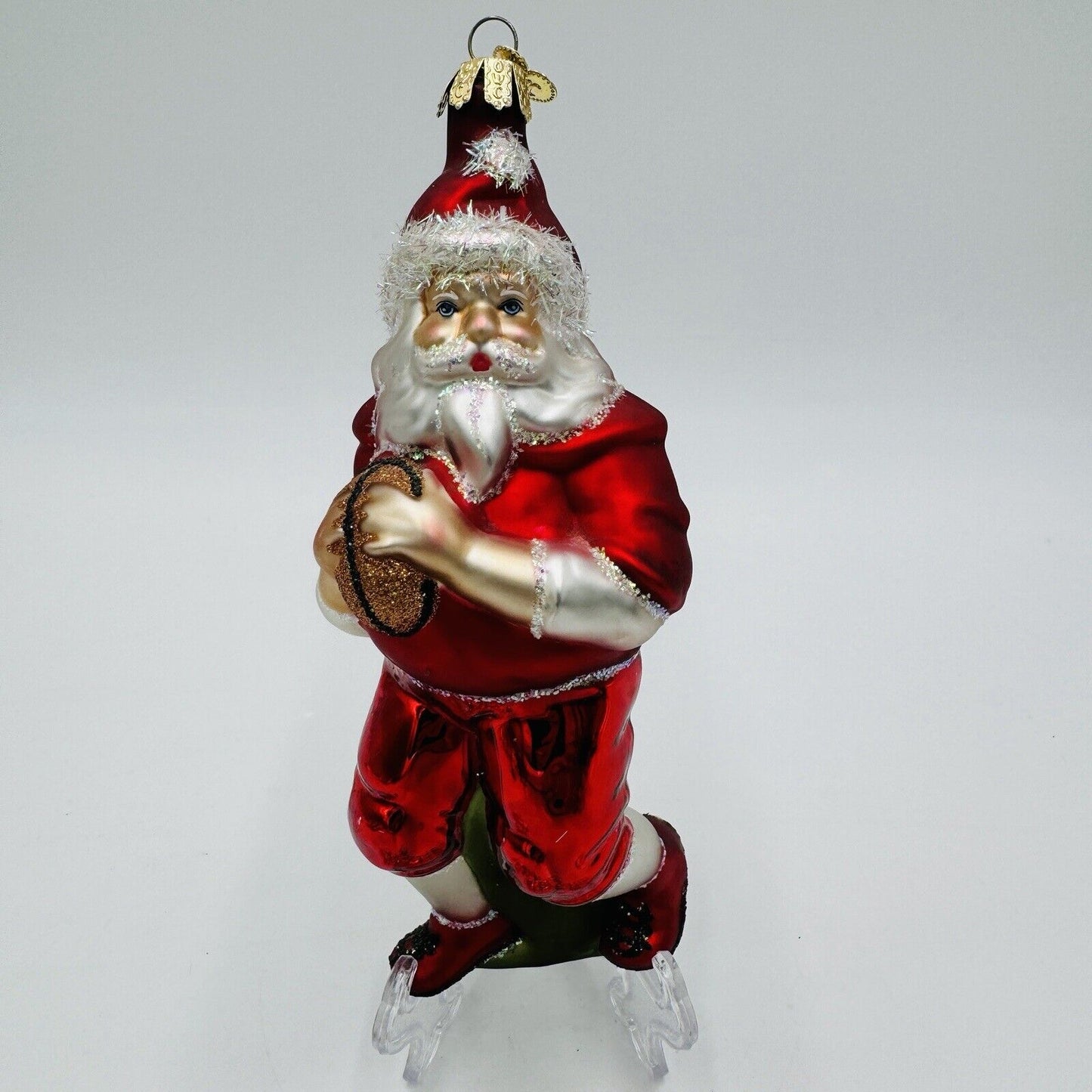 Rare Old World Art Glass Christmas Ornaments American Football Santa