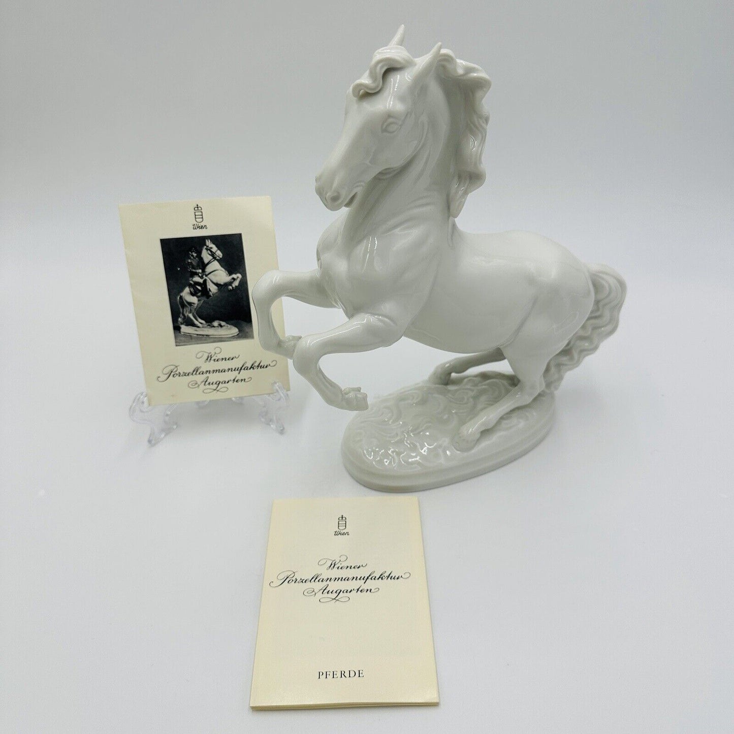 Wien Augarten Horse Sculpture Porcelain Figure Vienna Austria 1937 COA Porzellan