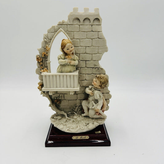 Florence Capodimonte B. Merli Romeo & Juliet Figurine Italy Porcelain Signed 10”
