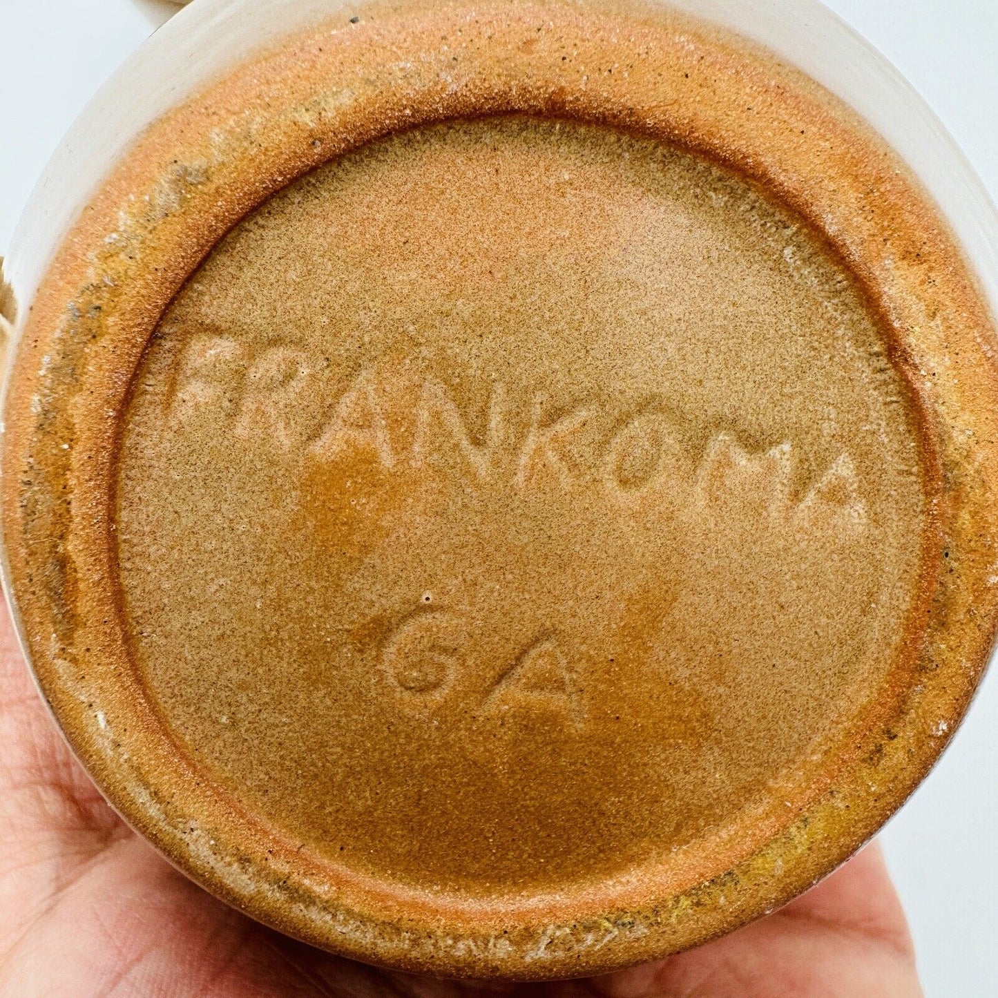 Vintage FRANKOMA Pottery Plainsman Brown Sugar & Creamer W/ Lid Set USA