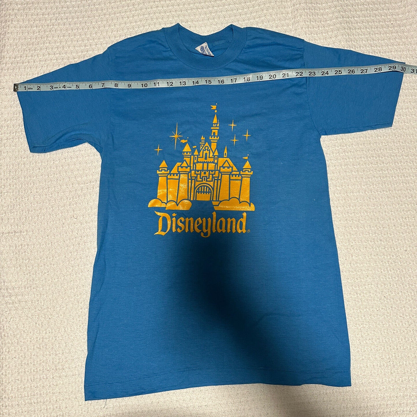 Disneyland Men's Medium T-Shirt Cinderella Castle Single Stitch USA Blue Vintage
