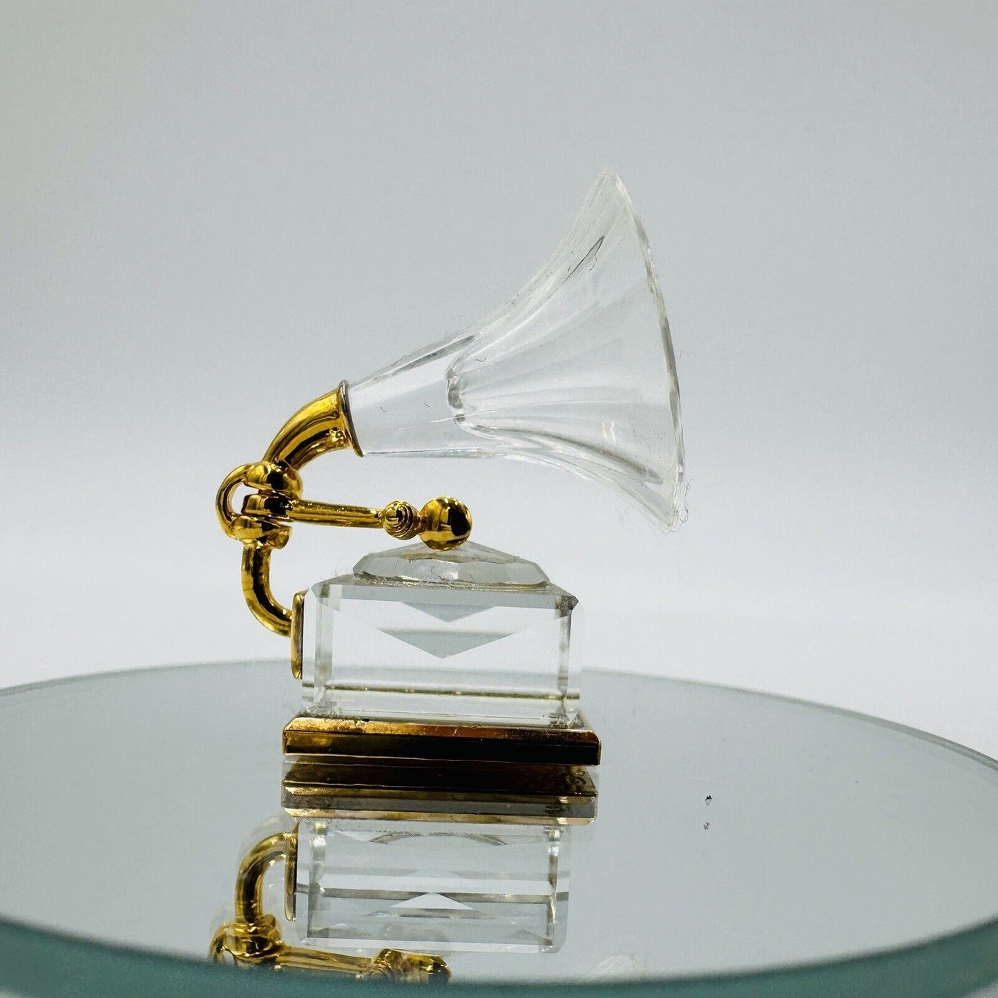 Swarovski Crystal Austria Memories OLD PHONOGRAPH Gold Accents Retired