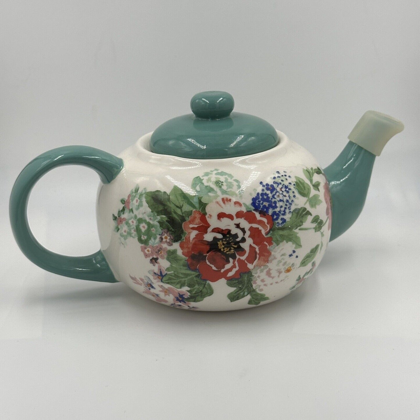 The Pioneer Woman Teapot Country Garden Flower Teal Serveware Farmhouse Decor