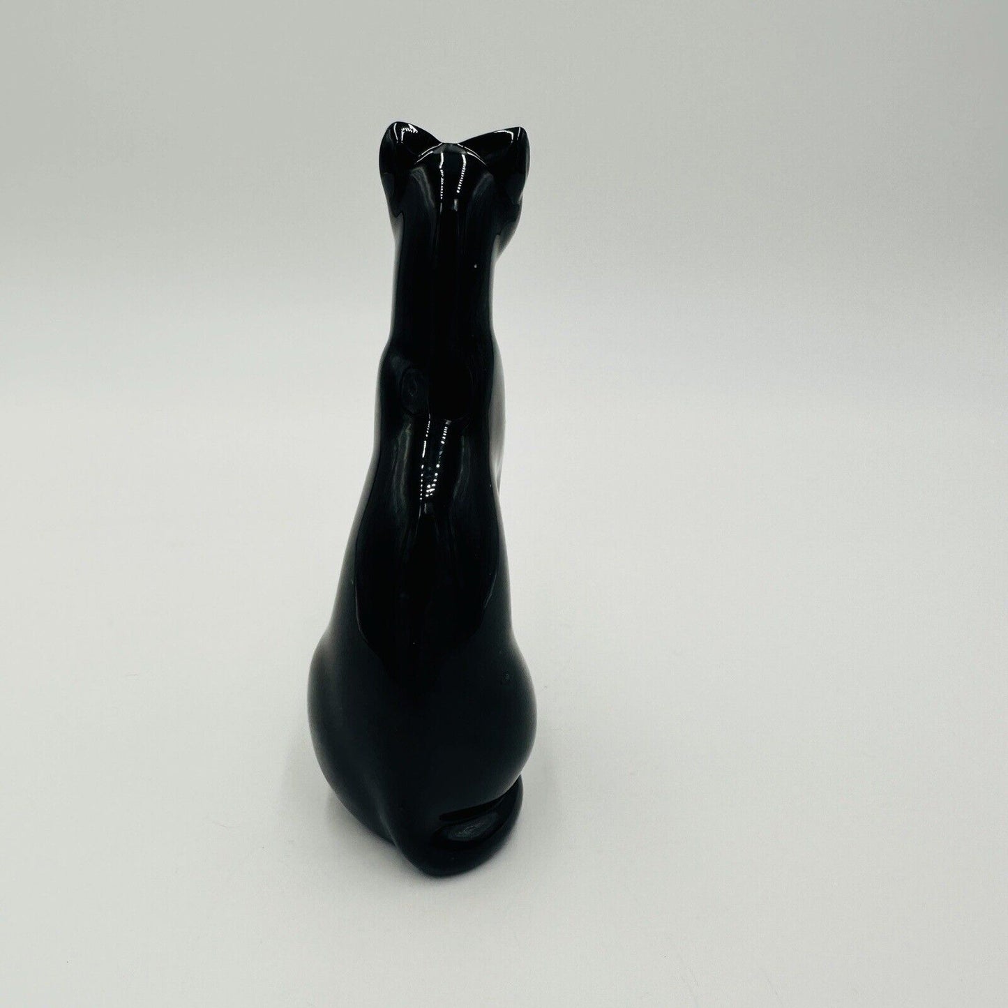 Baccarat Crystal French Black Cat Figurine Made In France Vintage Signed