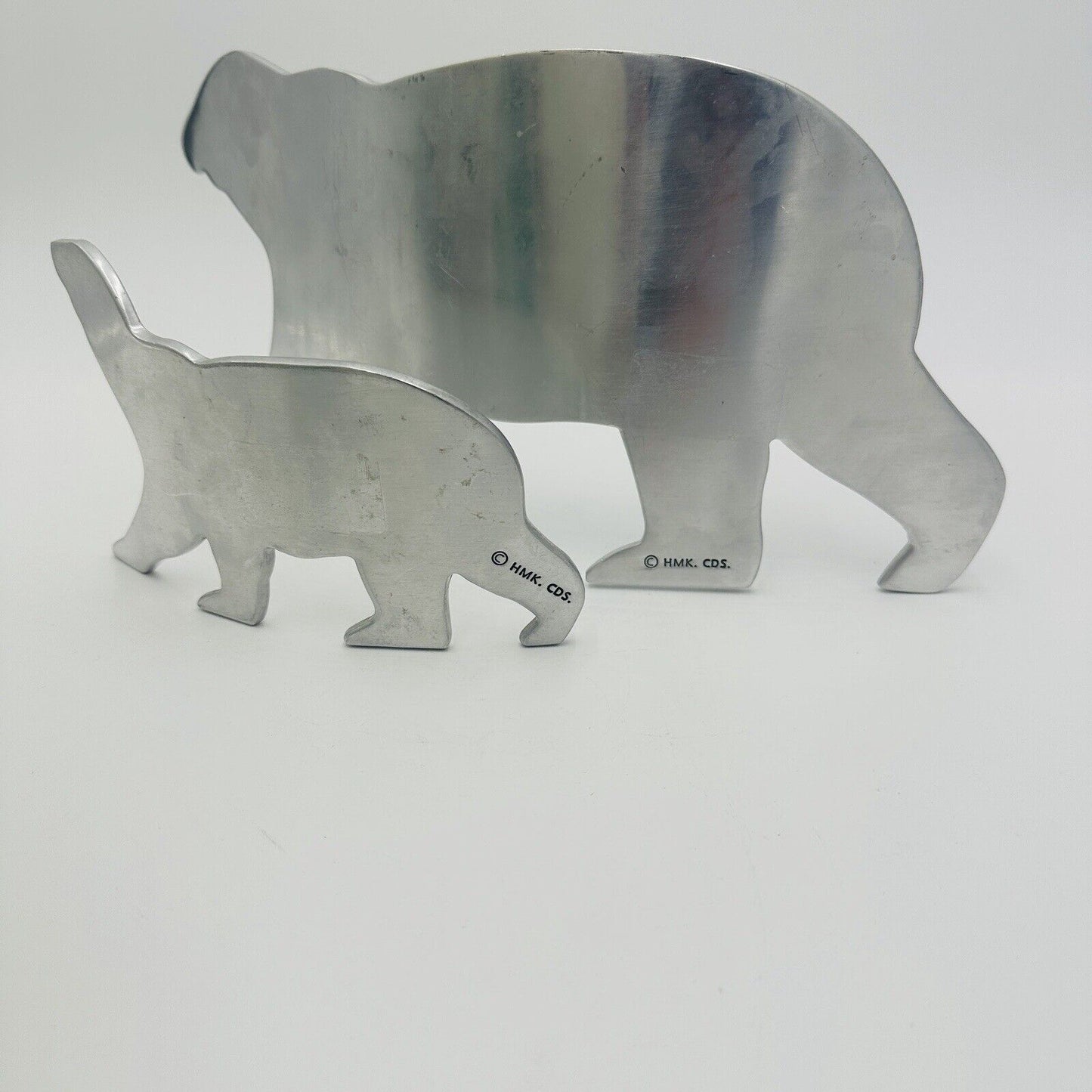 Vintage Hallmark Cards Aluminum Polar Bear and Cub Accents Home Decor