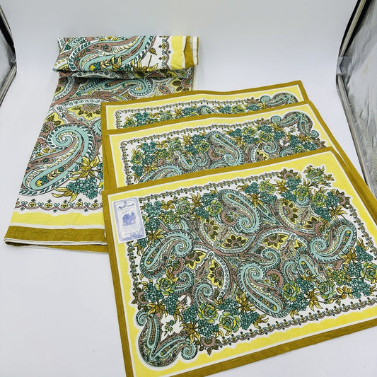 April Cornell Paris Paisley Tablecloth and Placemats Dining Decor