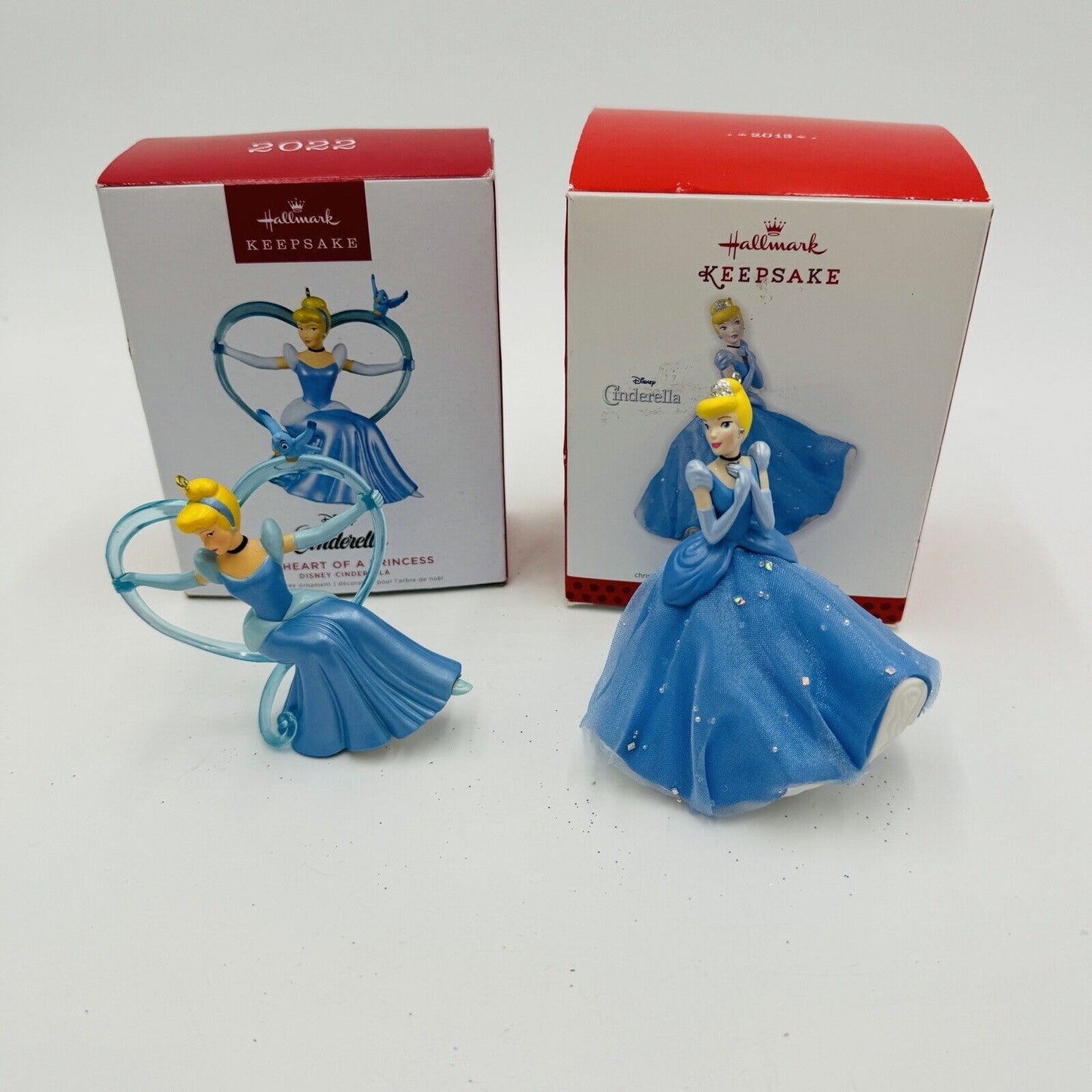 Hallmark Keepsake Disney Cinderella Heart Of Princess Vision In Blue Ornaments