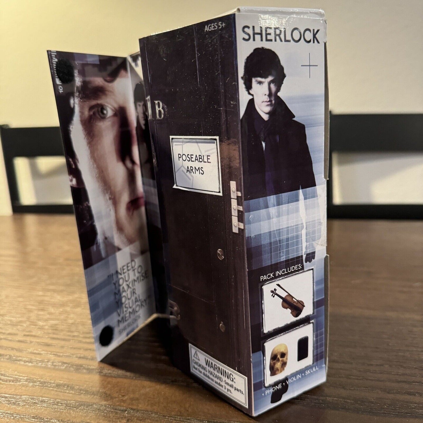 BBC Sherlock Action Figure Box Phone Violin Skull Box  5-Inch Scale TV Series