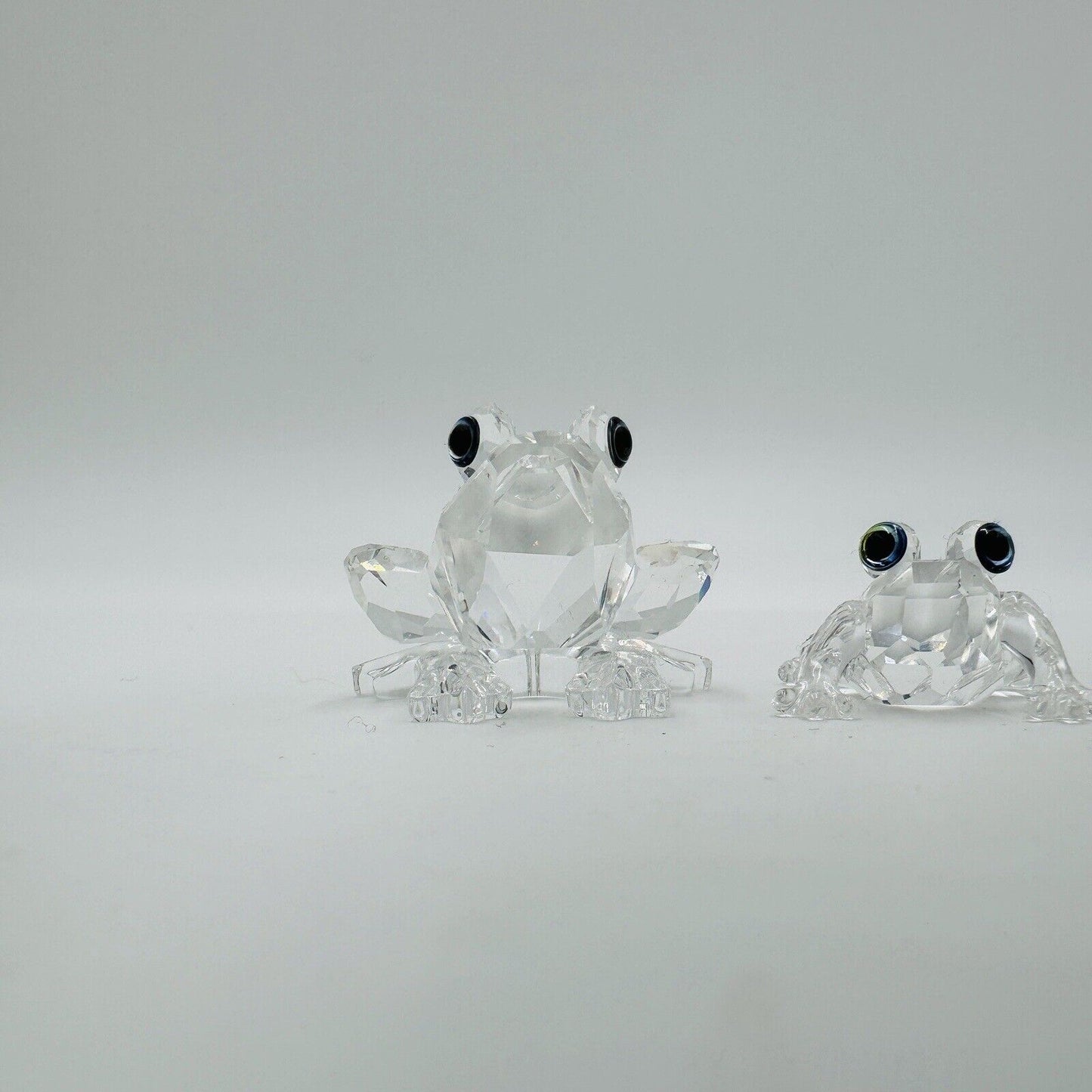 Swarovski Crystal Pair Frogs Figurines Set 2 Pieces Austria 1”