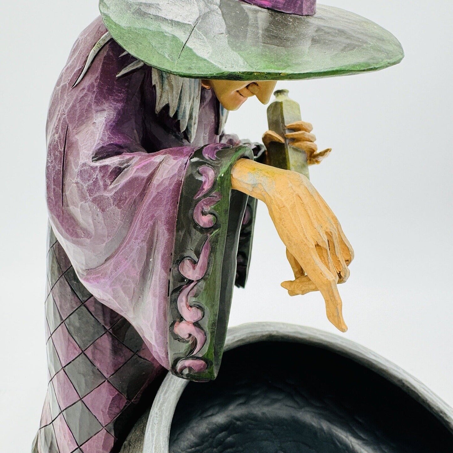 Jim Shore Heartwood Creek Witch's Brew Cauldron Candy Bowl Rare Figurine