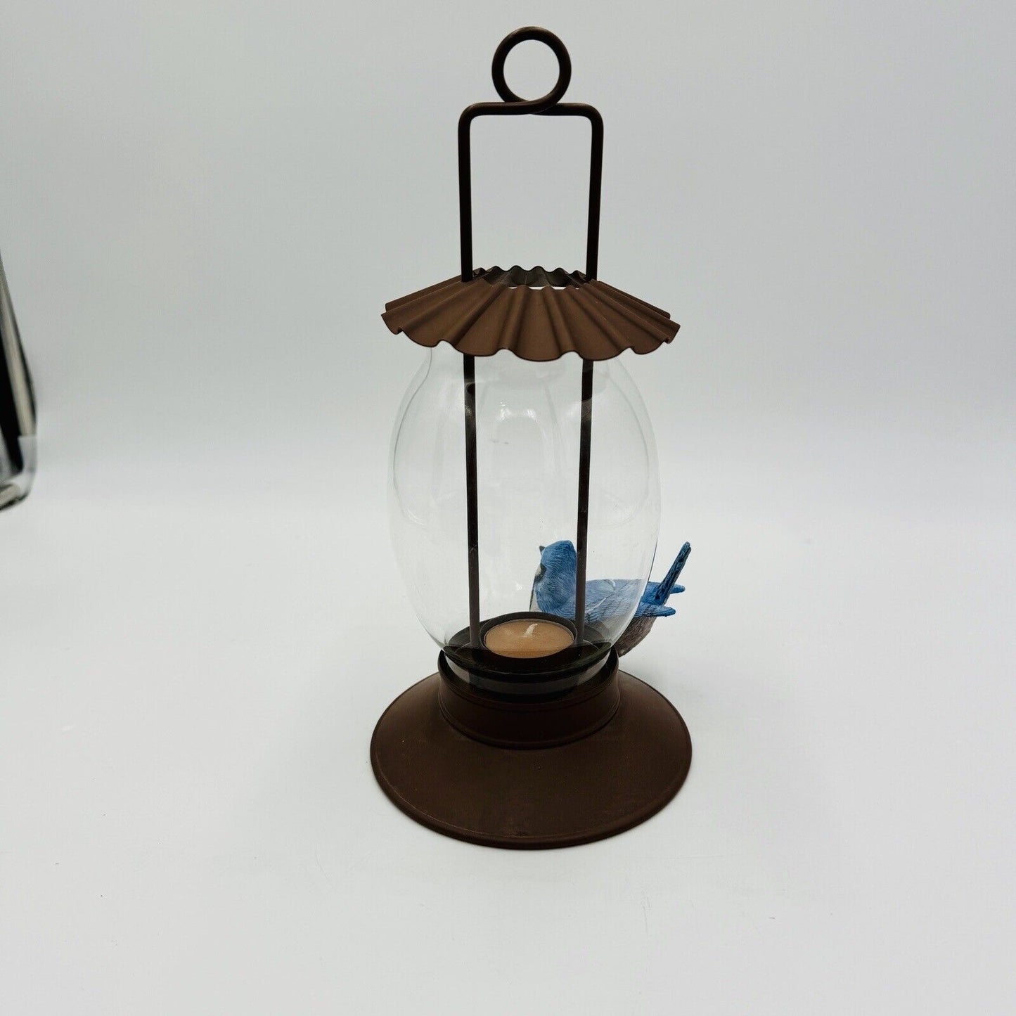 Hallmark Marjolein Bastin votive candle holder bird feeder lantern blue jay