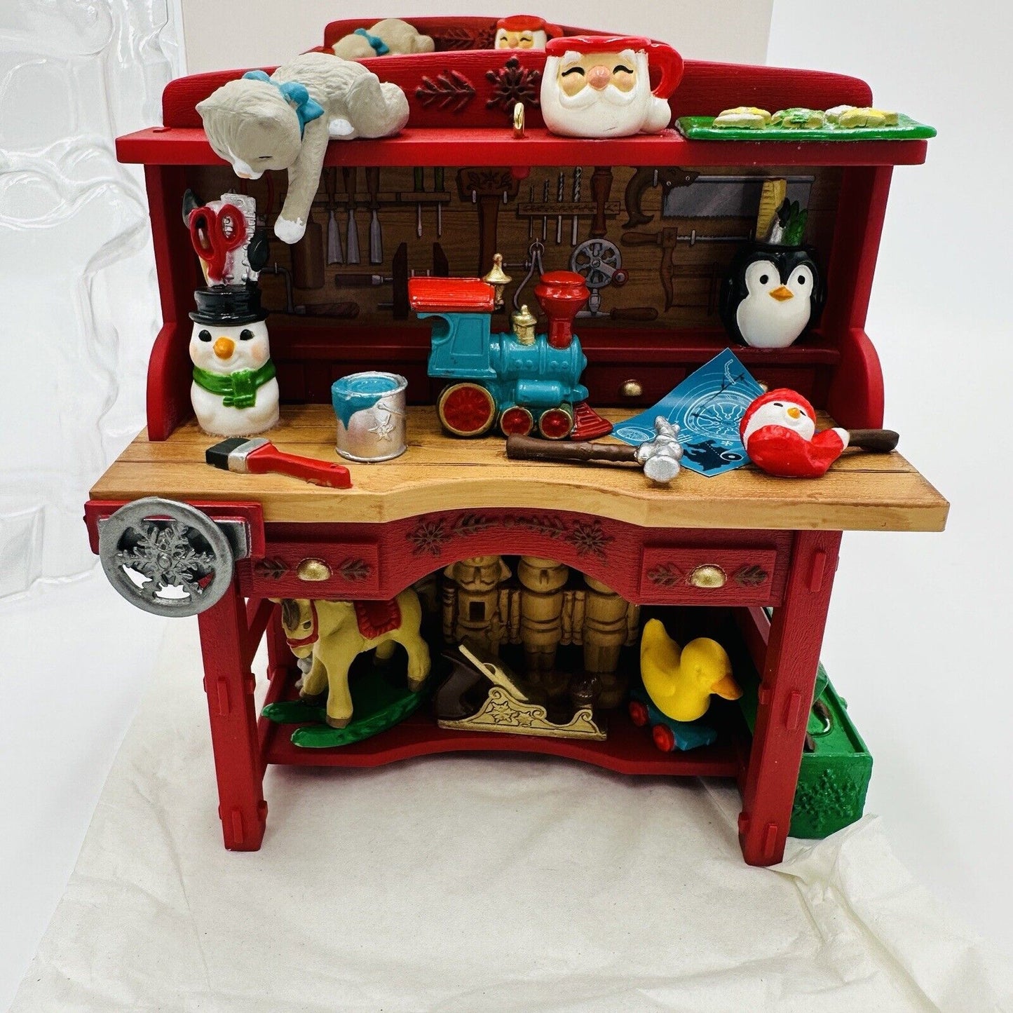 Hallmark Christmas Ornament Santa's Workbench 2017 Toys Workshop Decor