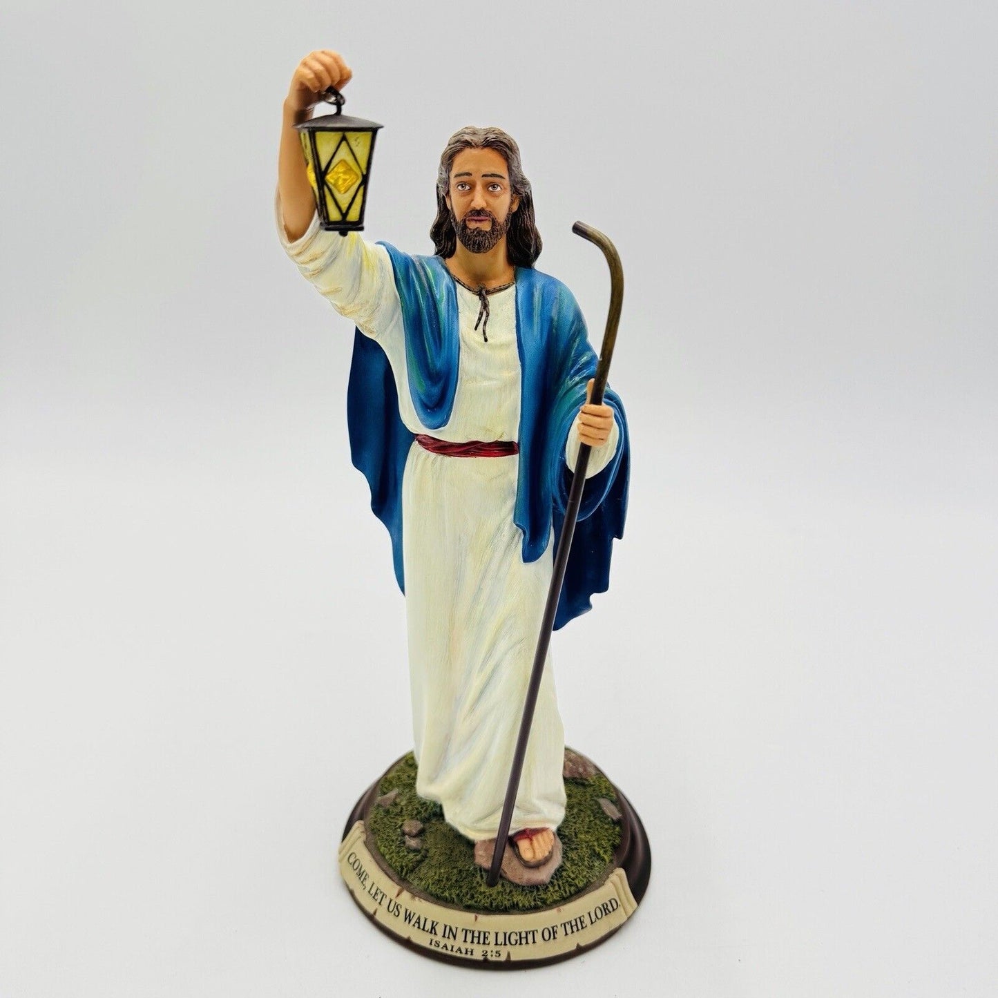 The Danbury Mint Jesus Light The Way Sculpture Jesus Figurine Painted