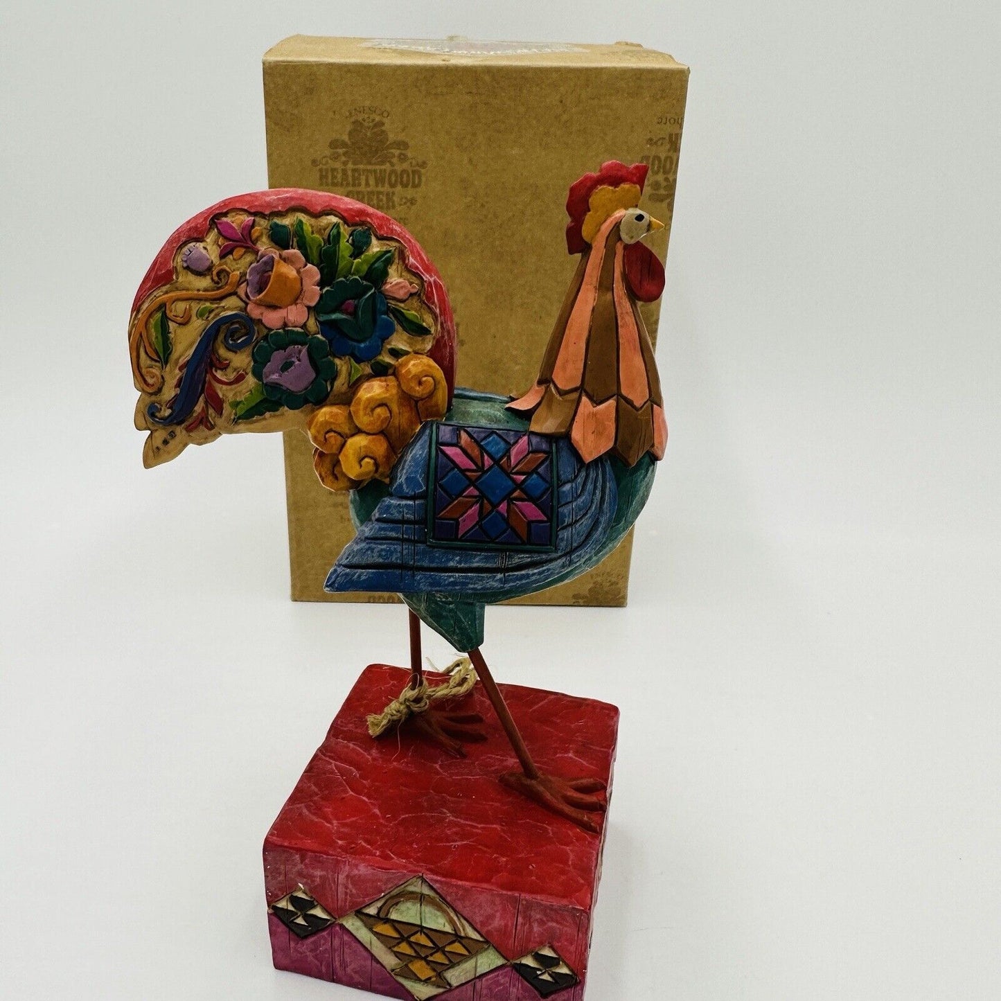 Jim Shore Heartwood Creek The Spirit Of Country Rooster Figurine Multicolor