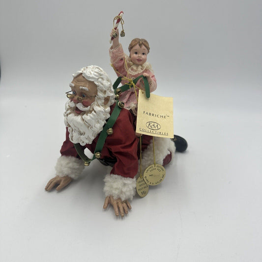 Kurt Adler Grandpa Santa Piggy Back Marjorie Rothberg Limited Edition Figurine