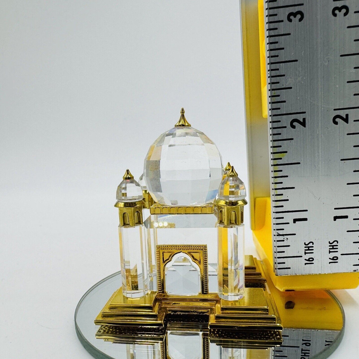 Swarovski Austrian Crystal Figurine Taj Mahal Gold Plated