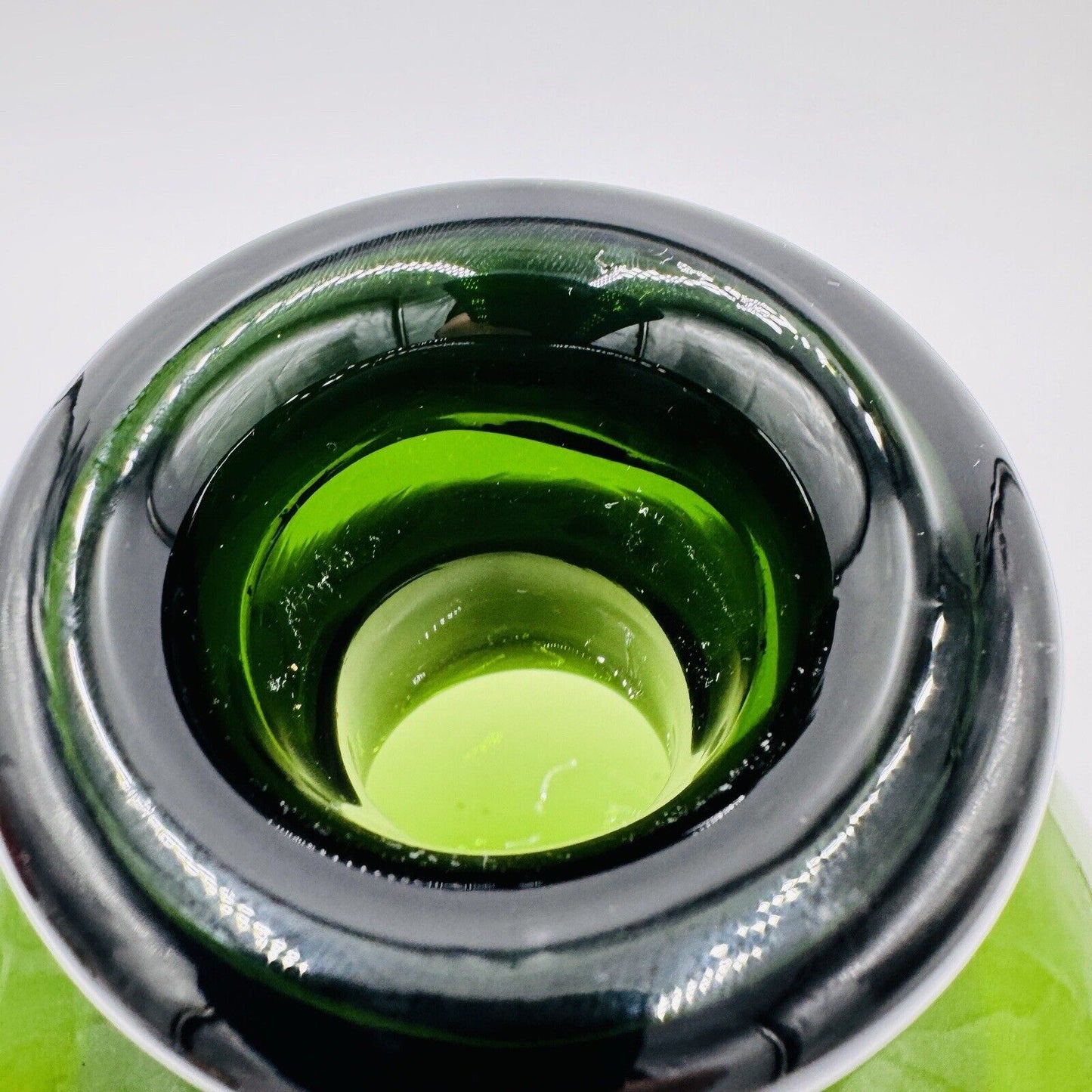 MCM Green Olive Decanter Large Rare Vintage 9.5” Bottle Collection