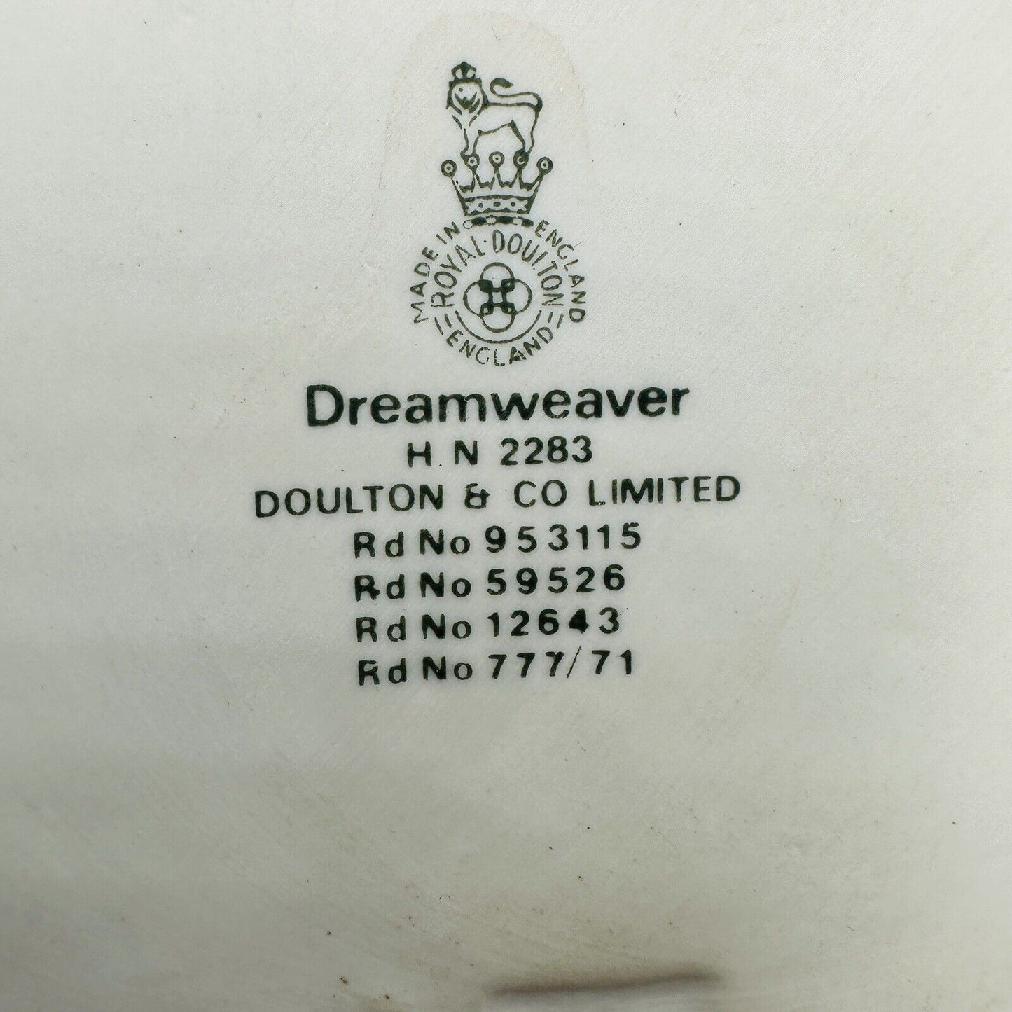 Vintage Royal Doulton England HN2283 Dreamweaver Matt Finish  9" Hand Painted